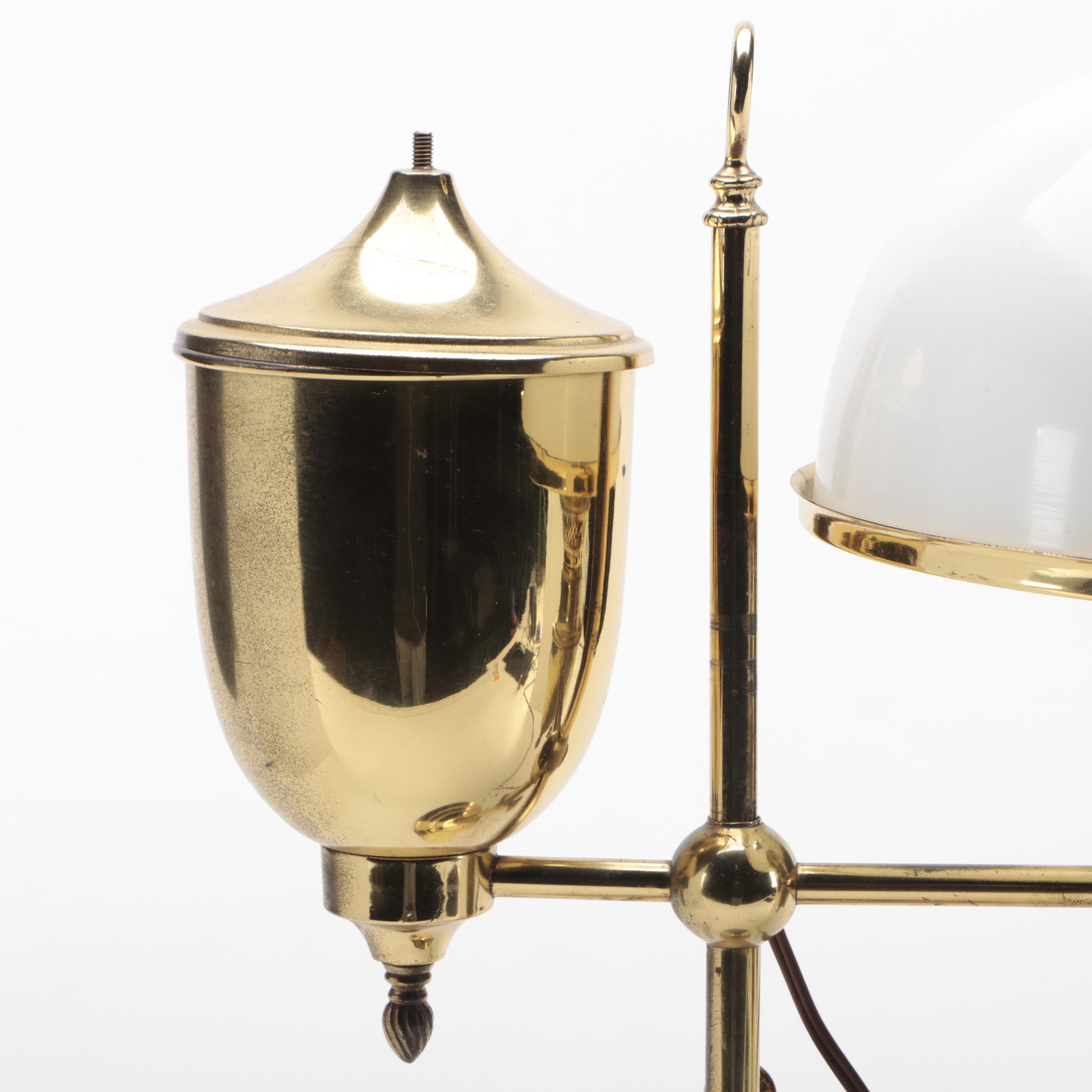 Bradley & Hubbard Brass Student Lamp, Early 20th Century