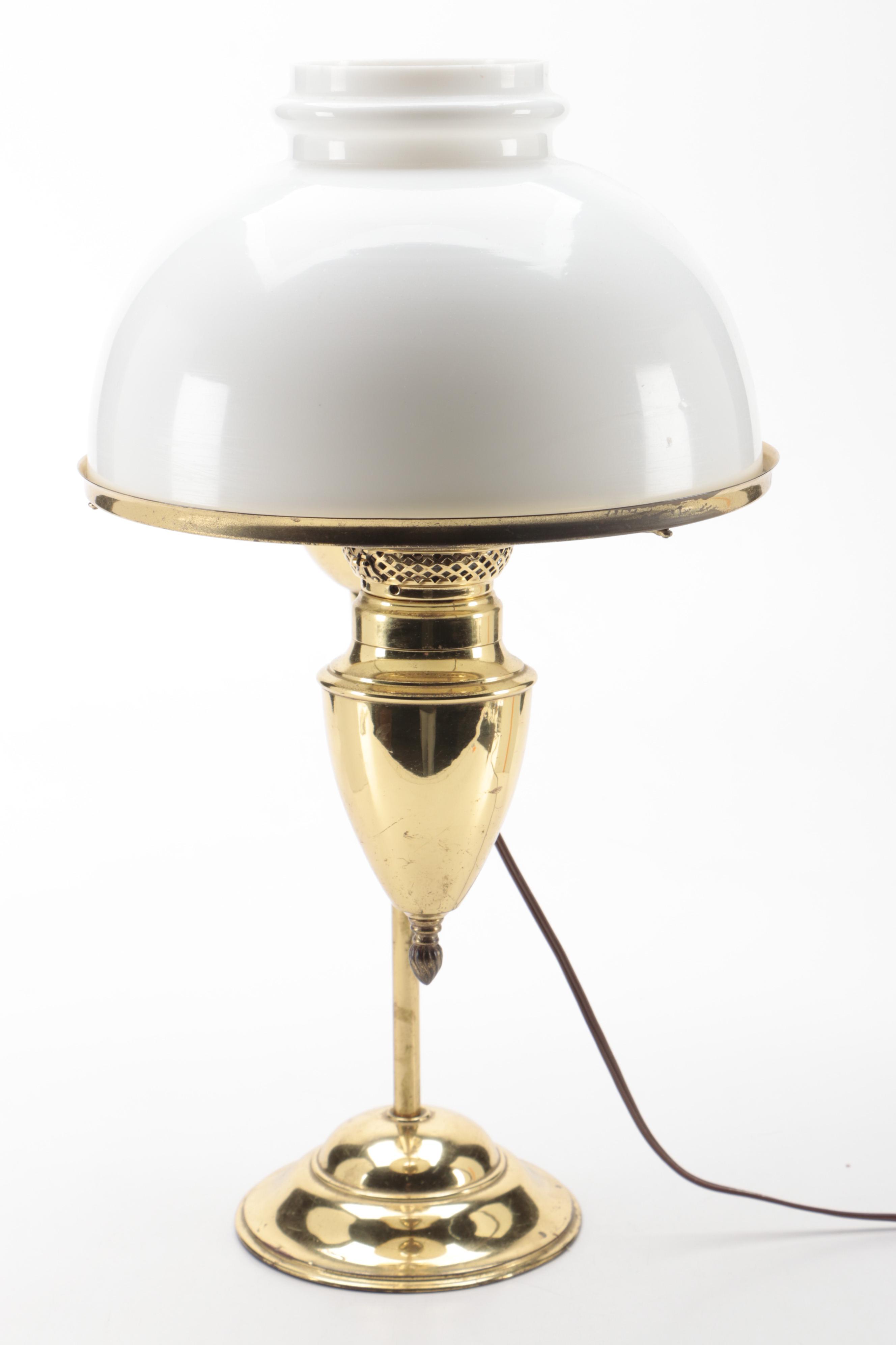 Bradley & Hubbard Brass Student Lamp, Early 20th Century