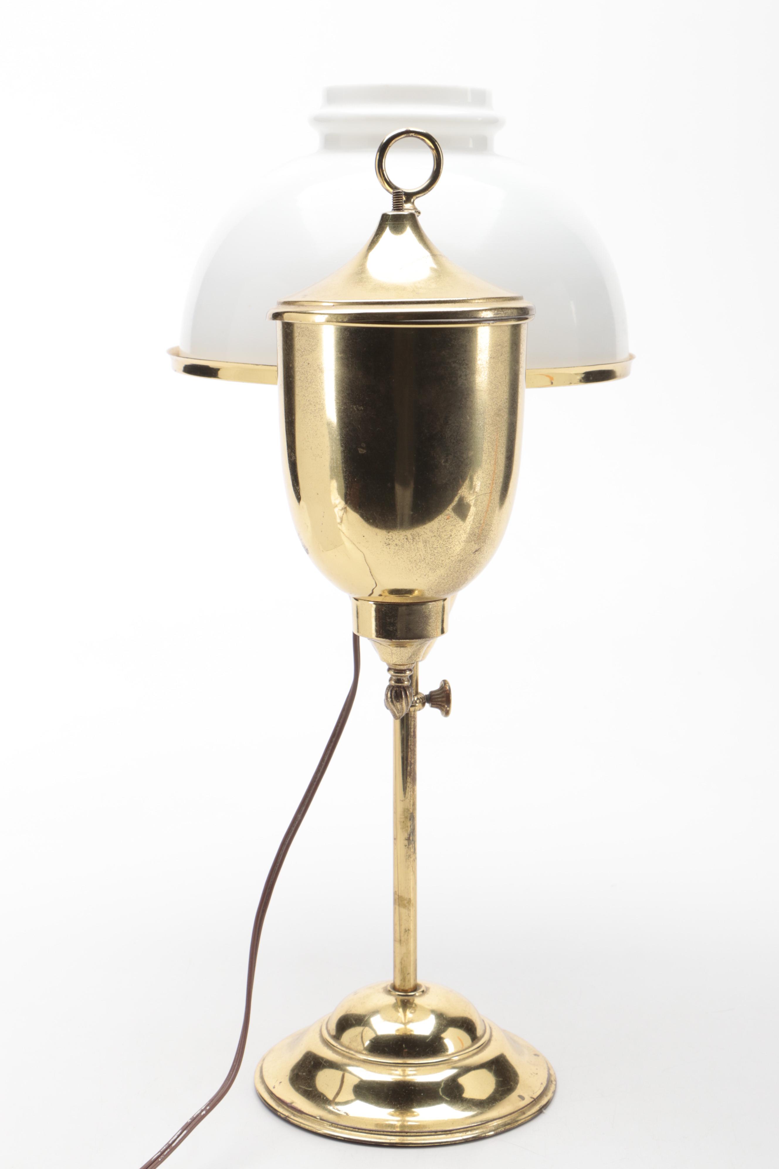 Bradley & Hubbard Brass Student Lamp, Early 20th Century