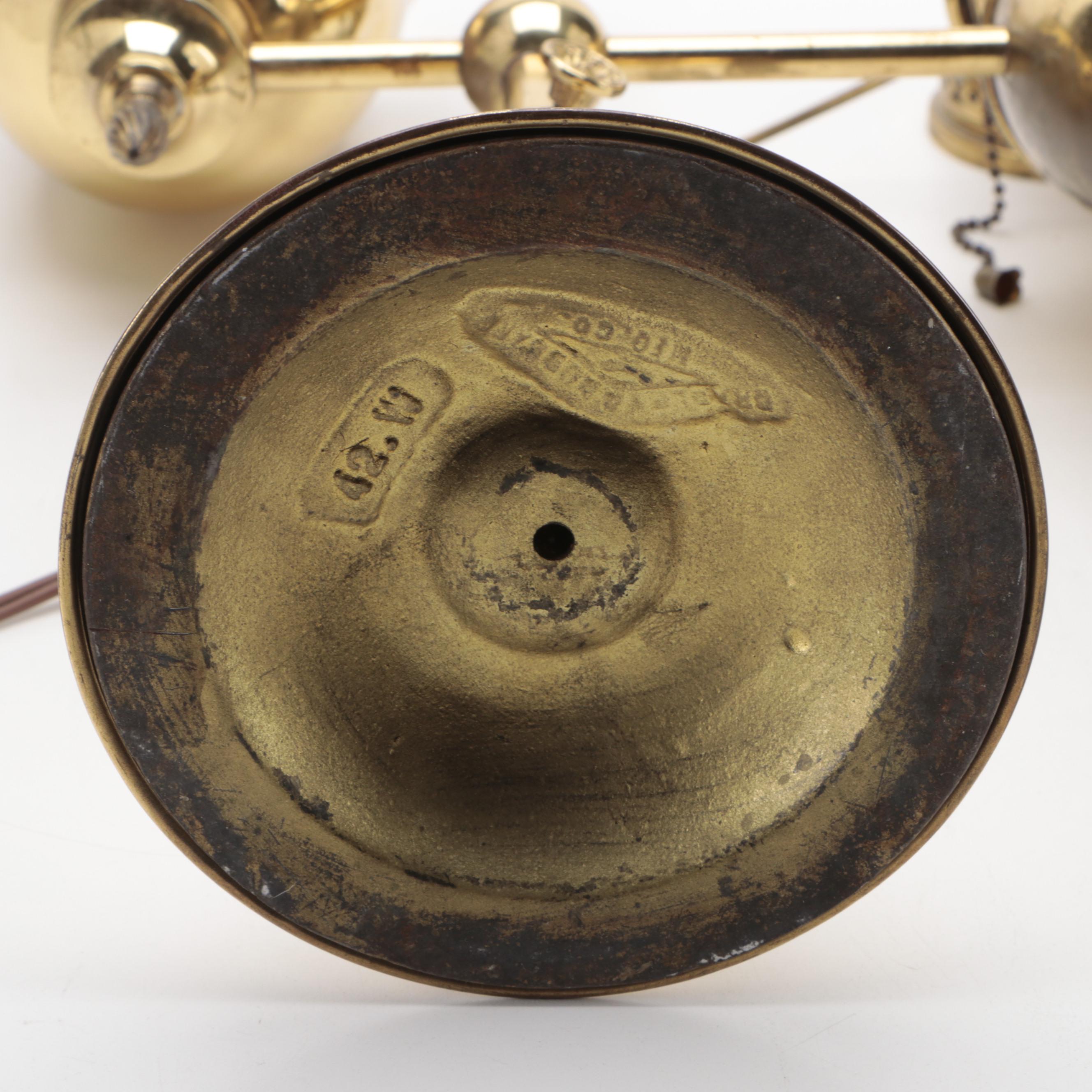 Bradley & Hubbard Brass Student Lamp, Early 20th Century