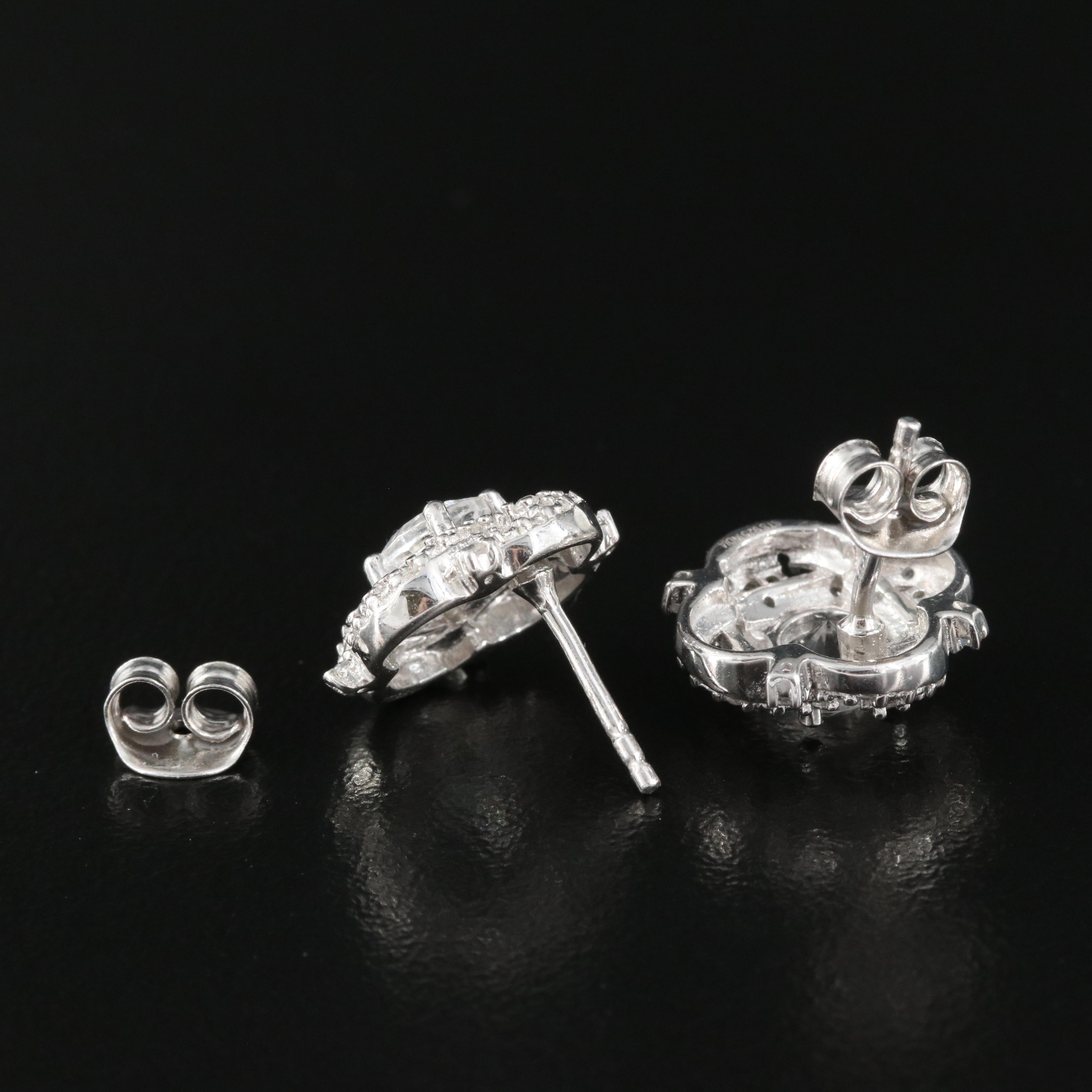 Sterling Petalite and Topaz Knot Earrings