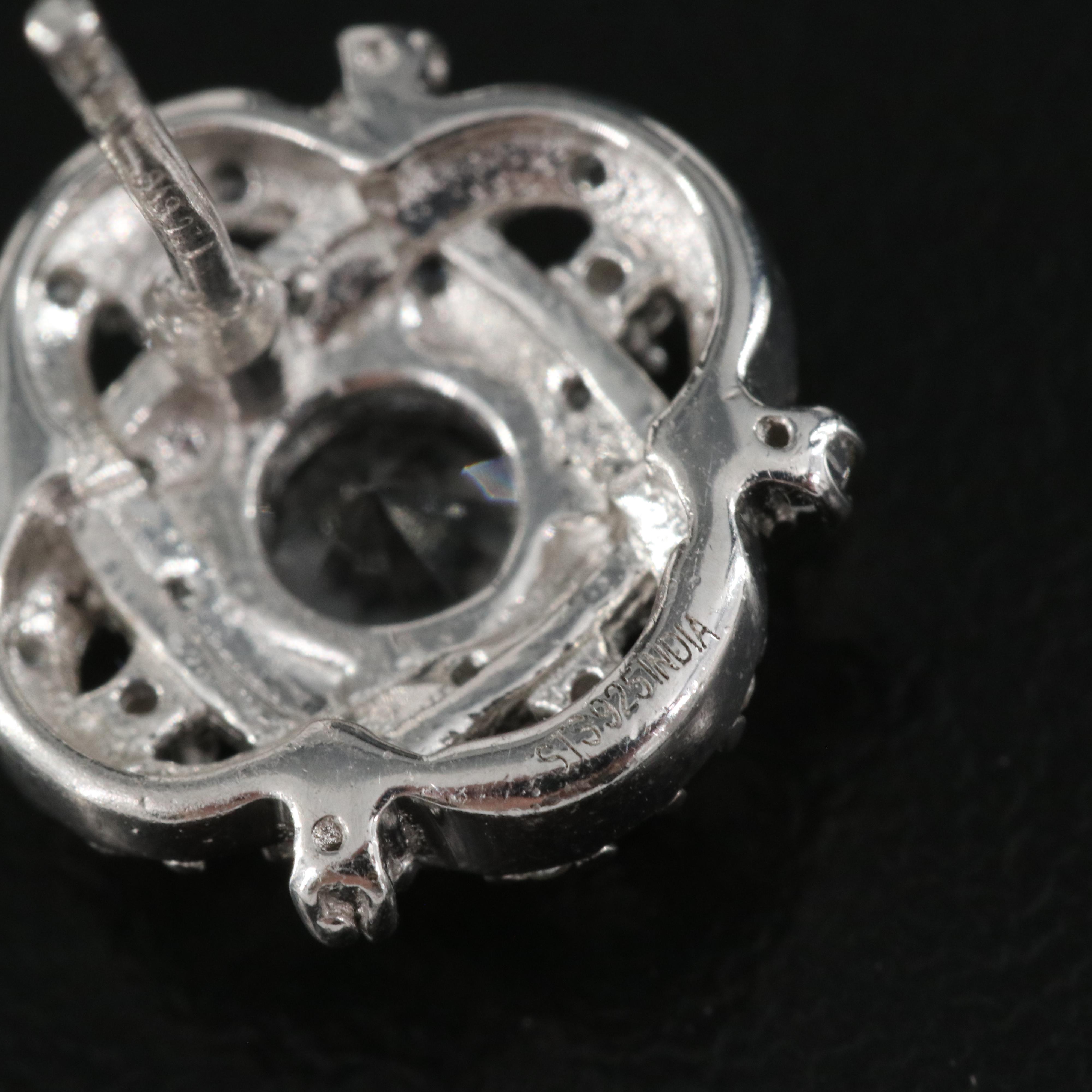 Sterling Petalite and Topaz Knot Earrings