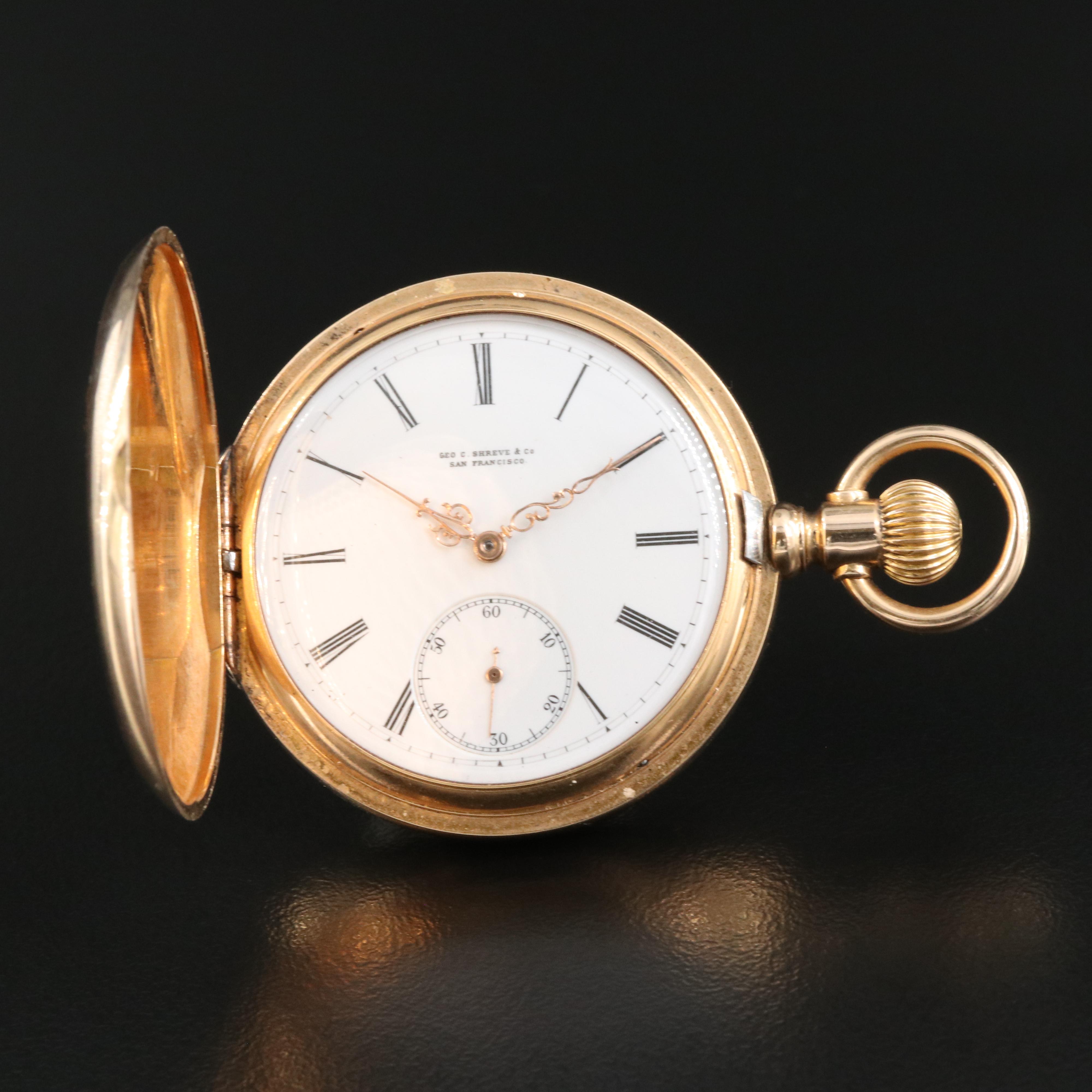 18K Patek Philippe Pocket Watch For George Shreve Jewelers, San Francisco