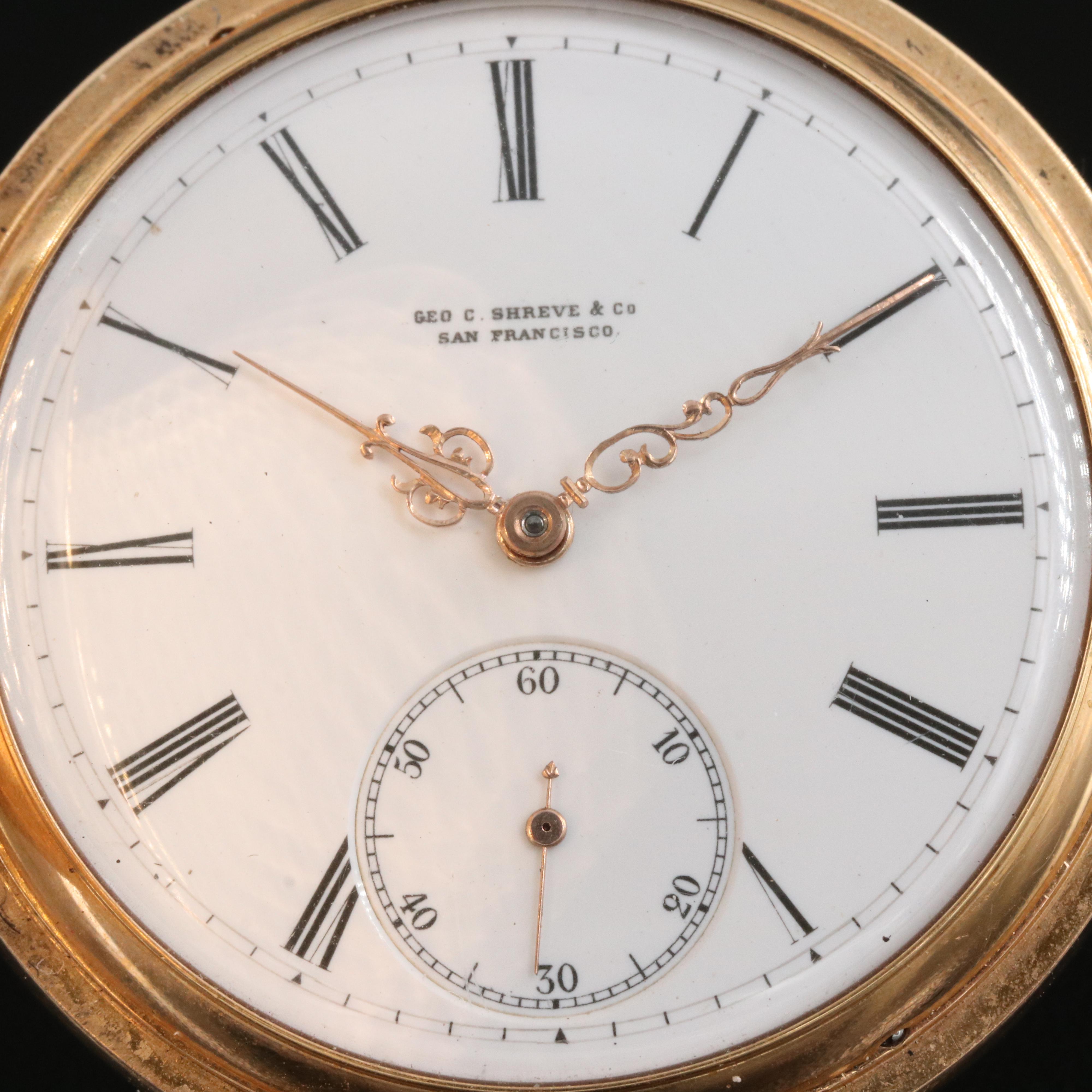18K Patek Philippe Pocket Watch For George Shreve Jewelers, San Francisco