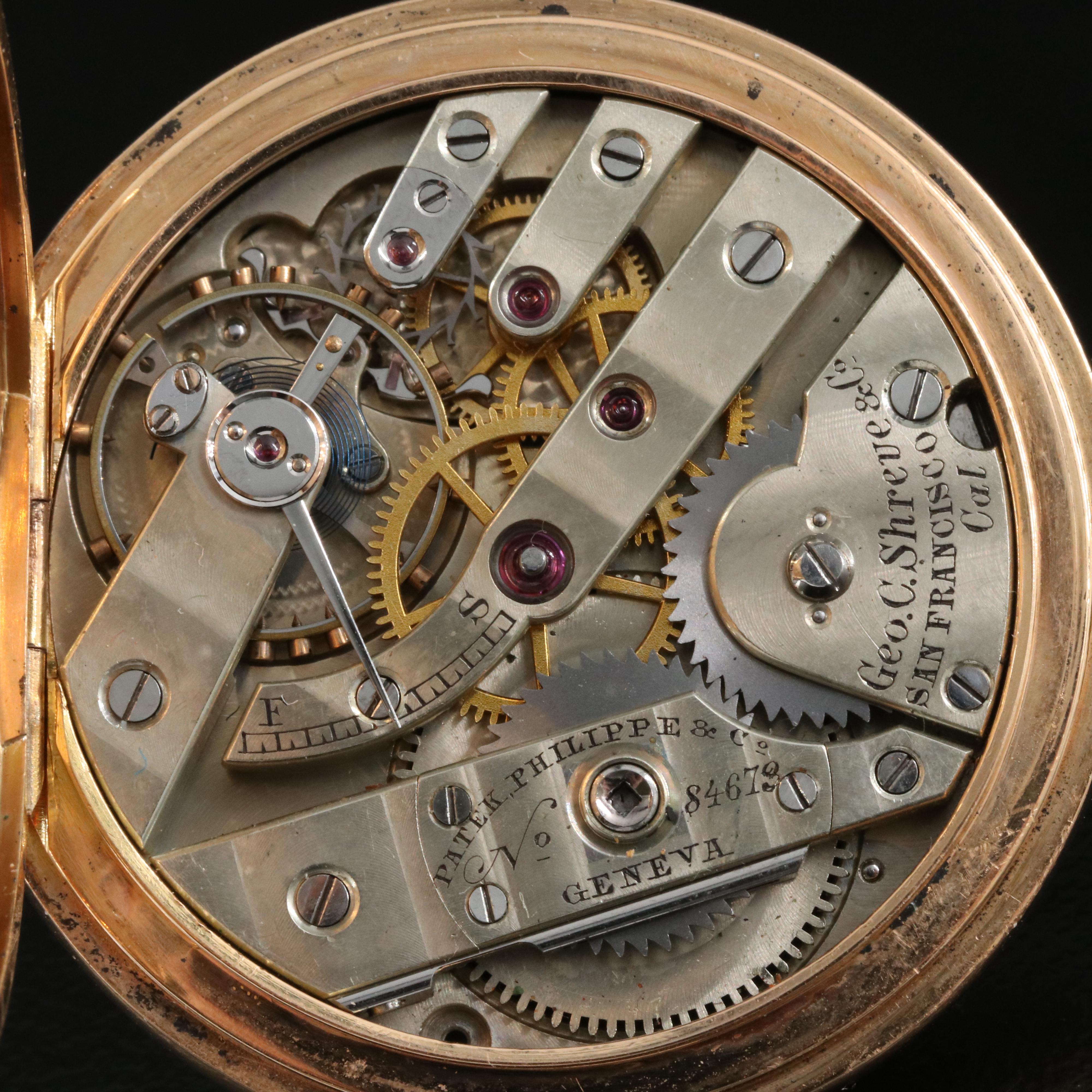 18K Patek Philippe Pocket Watch For George Shreve Jewelers, San Francisco