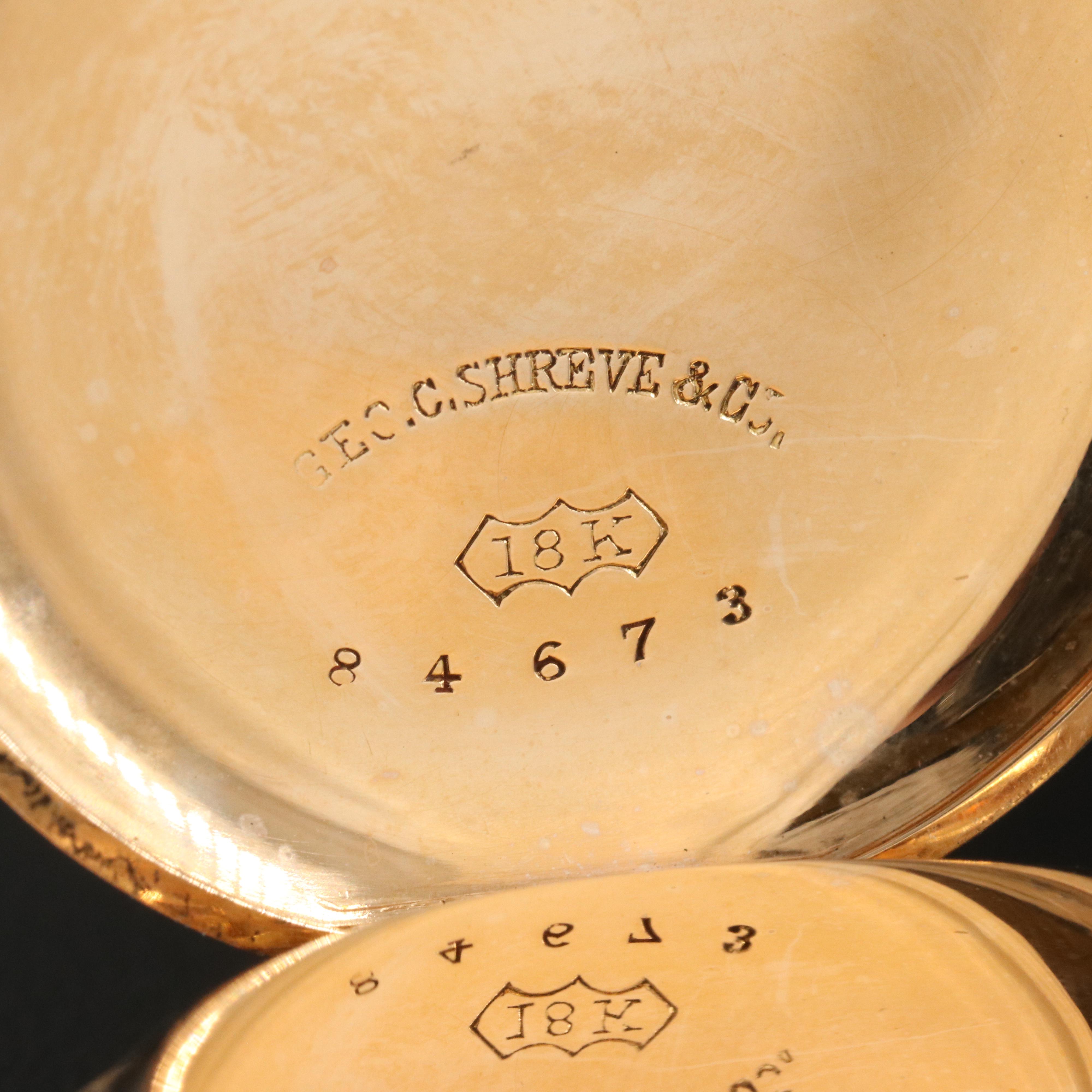 18K Patek Philippe Pocket Watch For George Shreve Jewelers, San Francisco