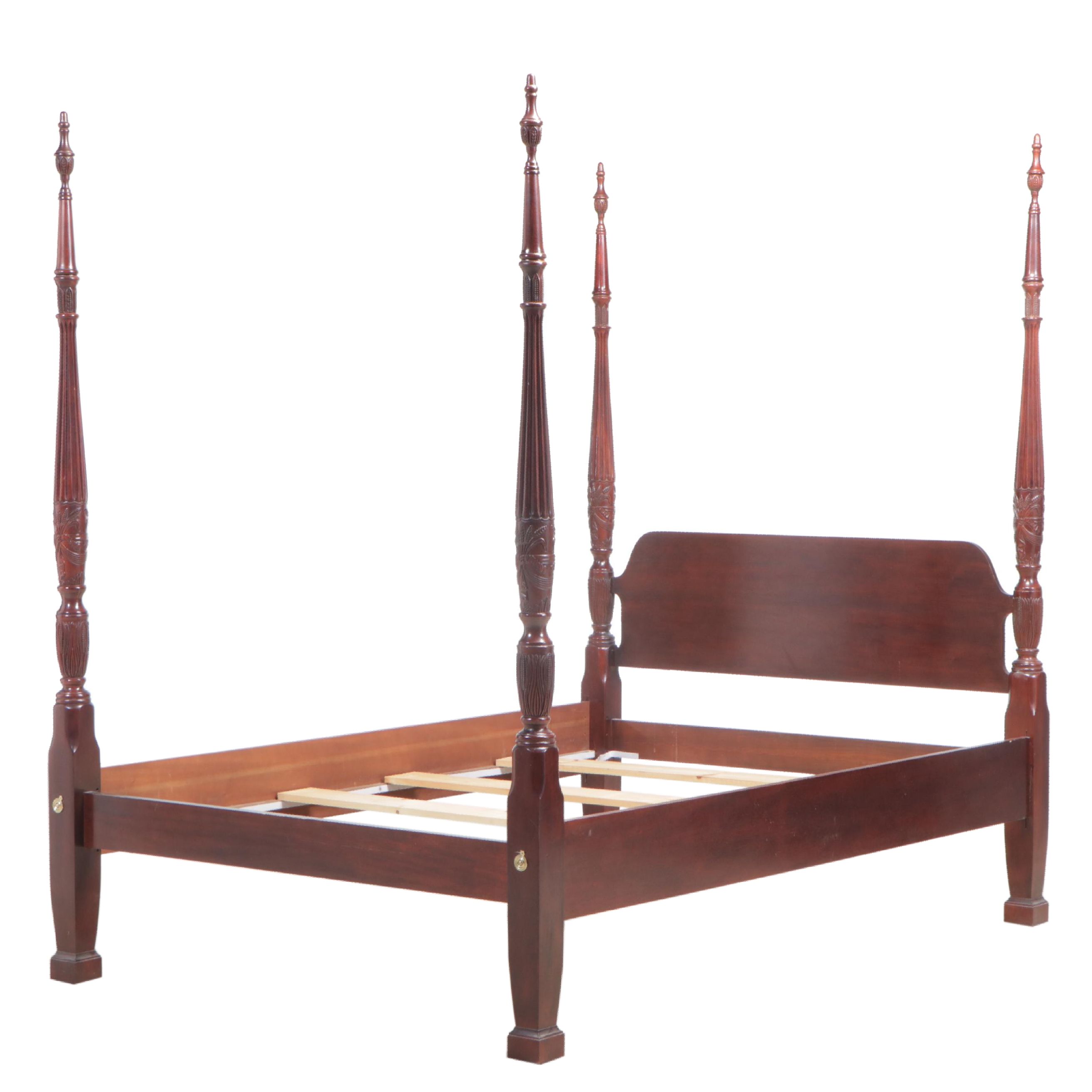 Thomasville Federal Style Mahogany Queen Size Four-Post Bed Frame
