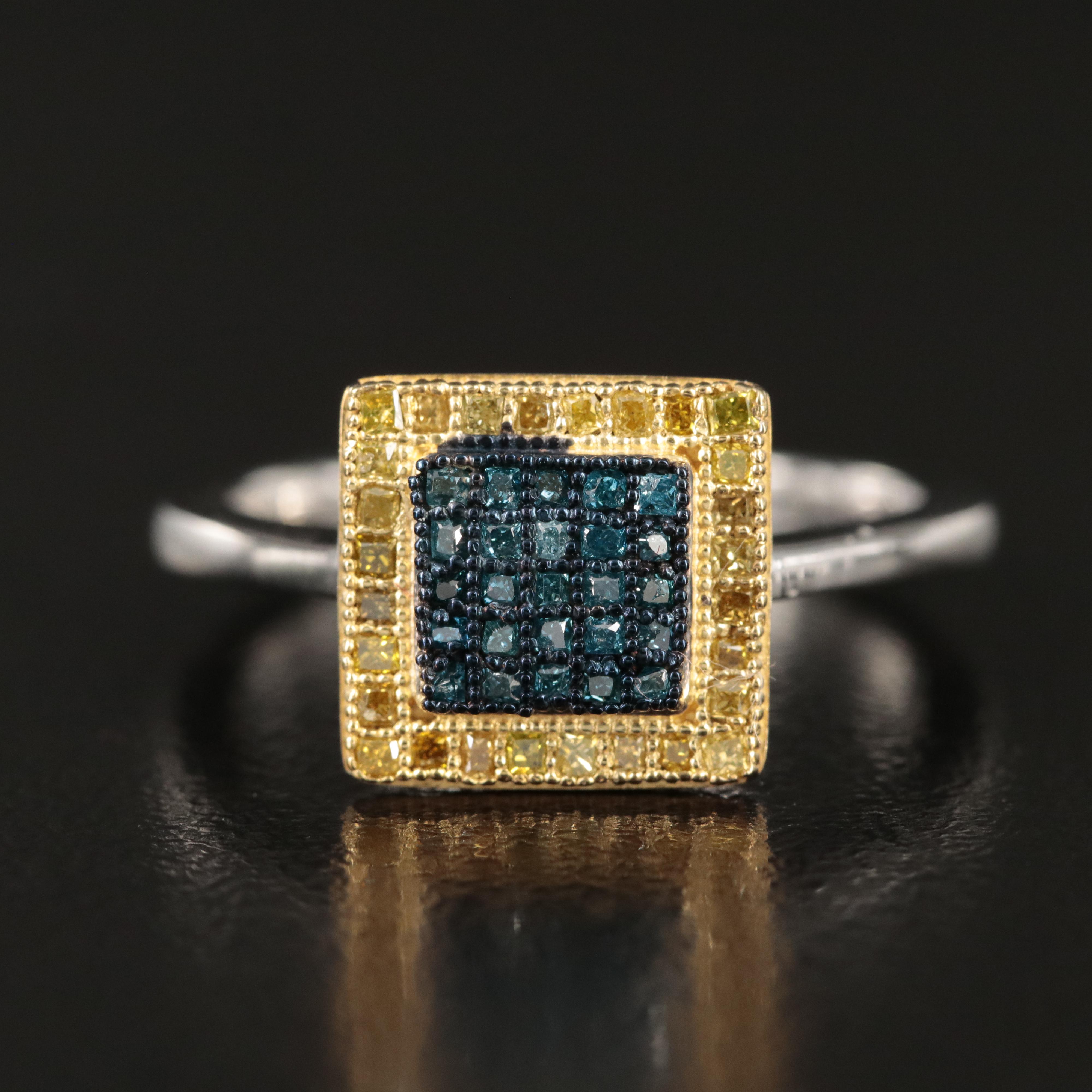 Sterling Diamond Ring