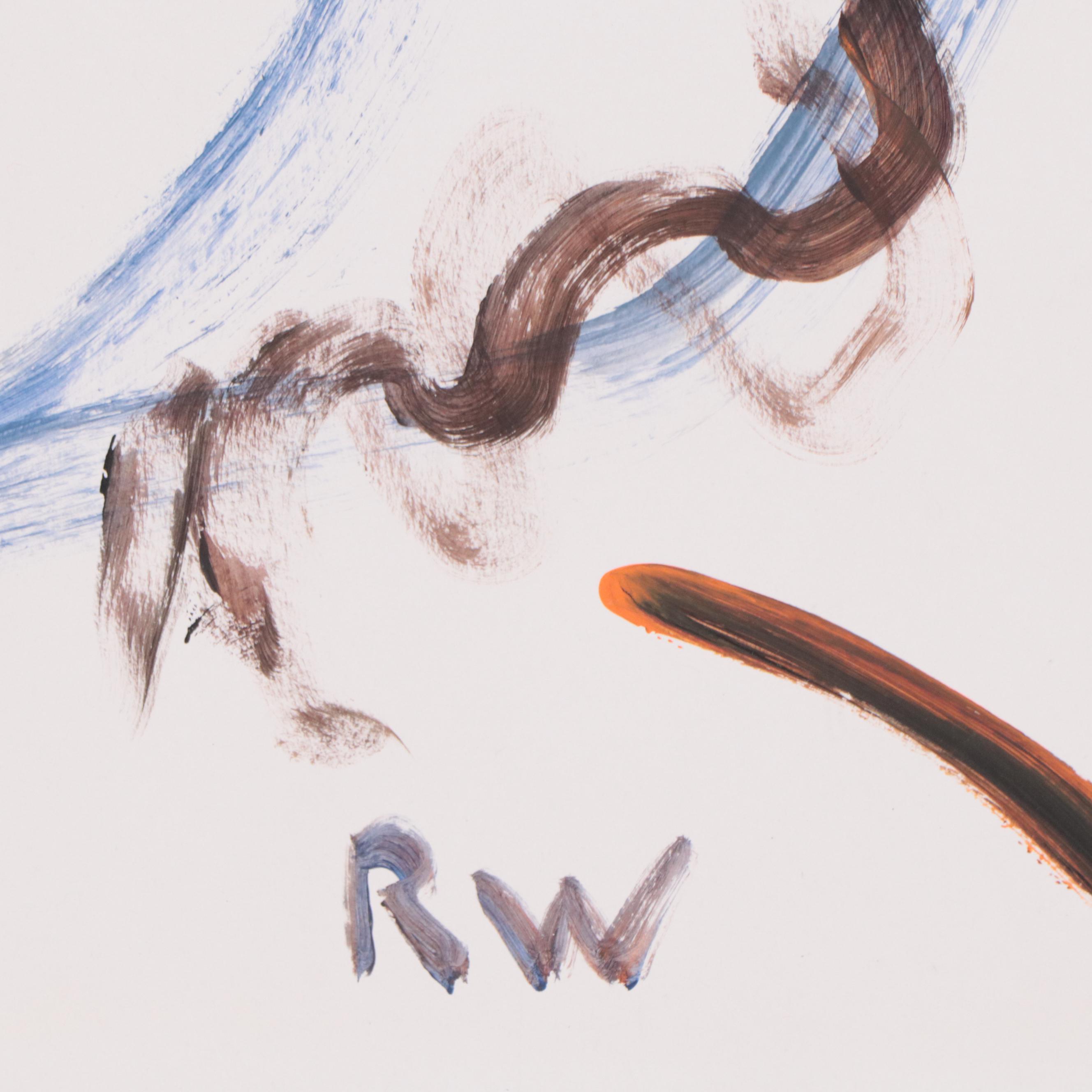 Robert Wright Figural Acrylic Painting, Circa 2005