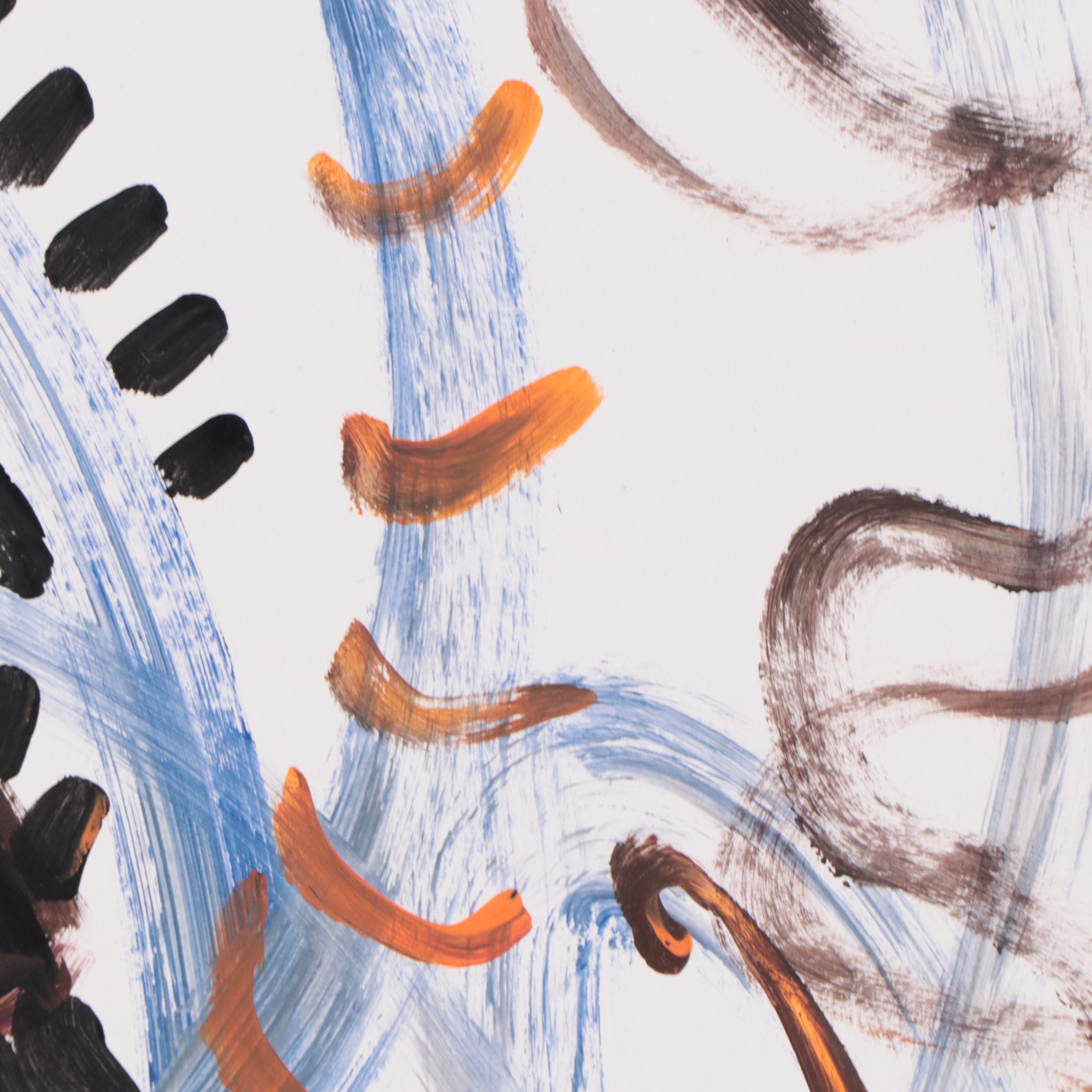 Robert Wright Figural Acrylic Painting, Circa 2005