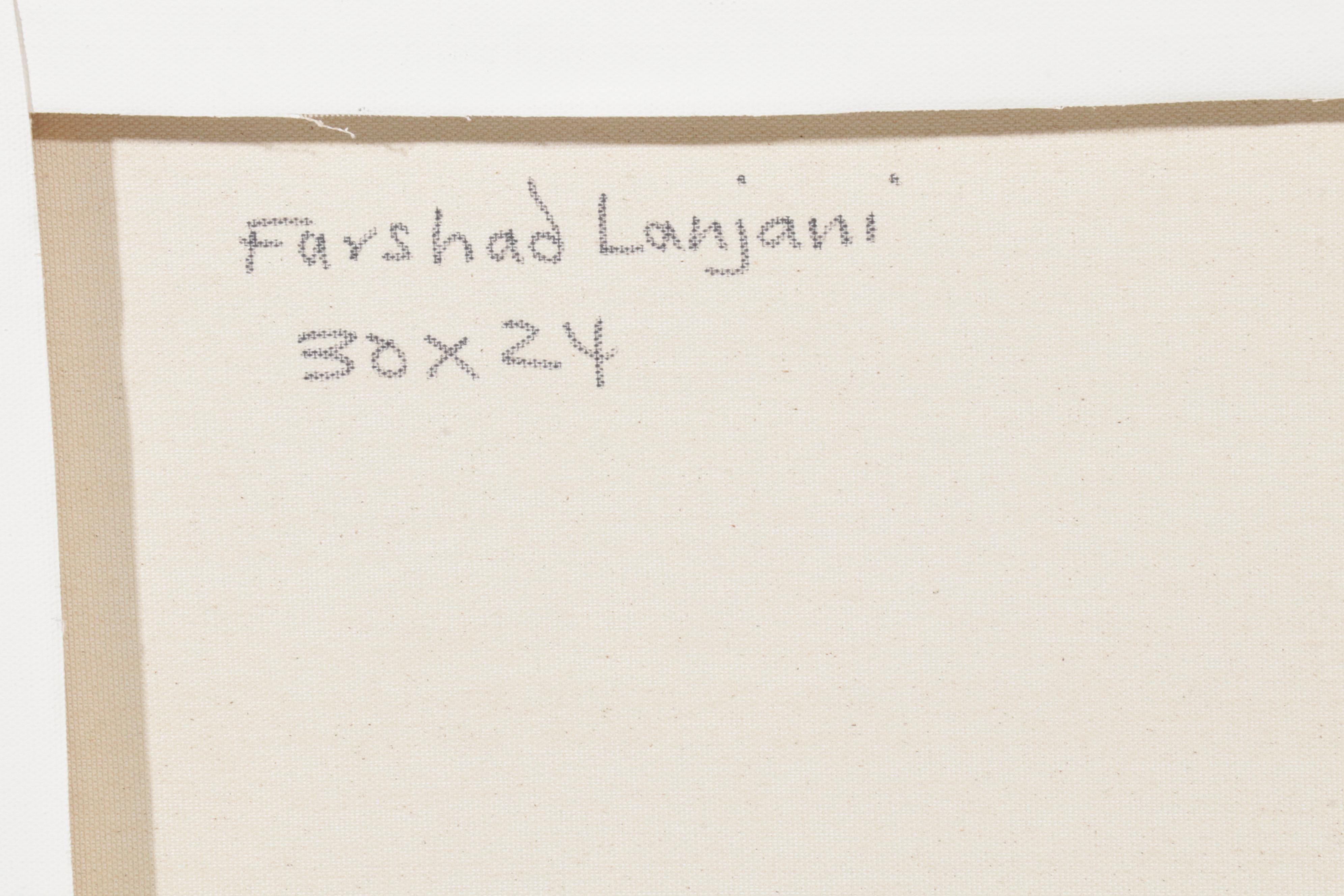 Farshad Lanjani City Street Acrylic Painting, 21st Century