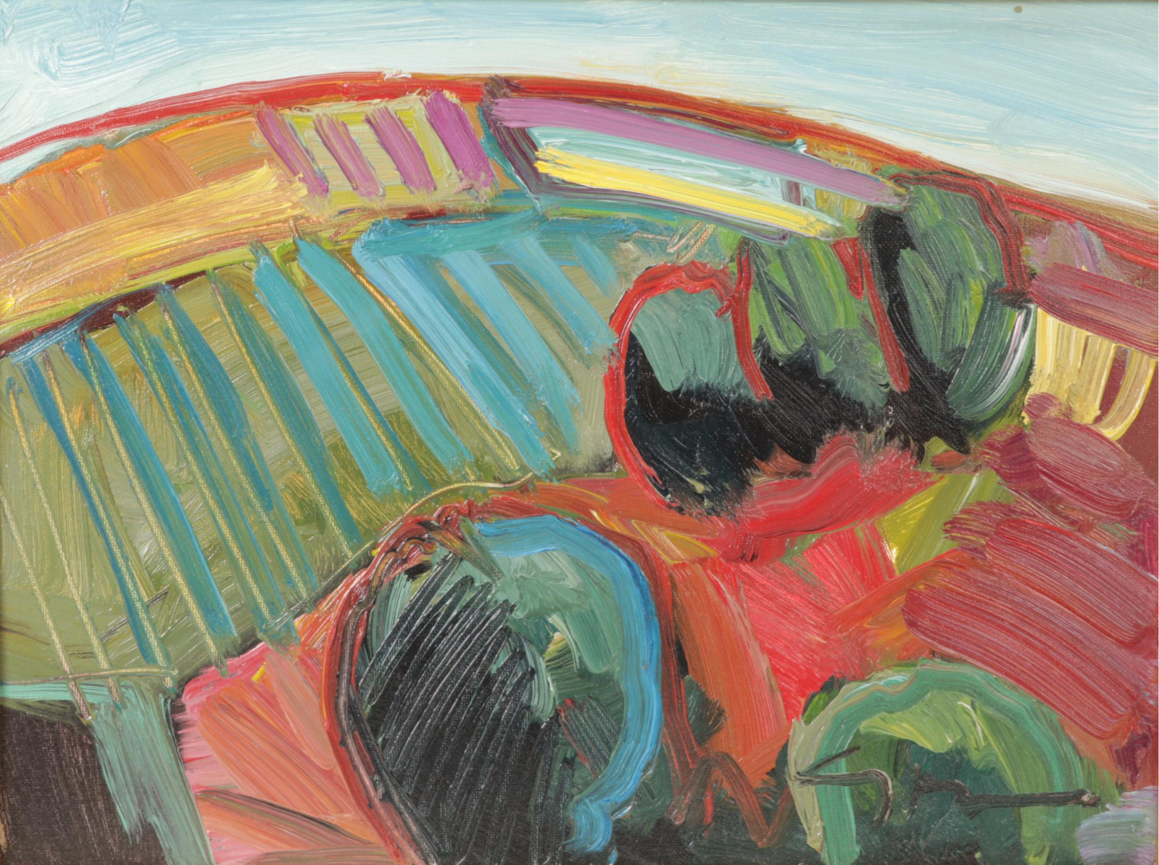 Jose Trujillo Landscape Oil Painting "Rolling Hillside," 2017