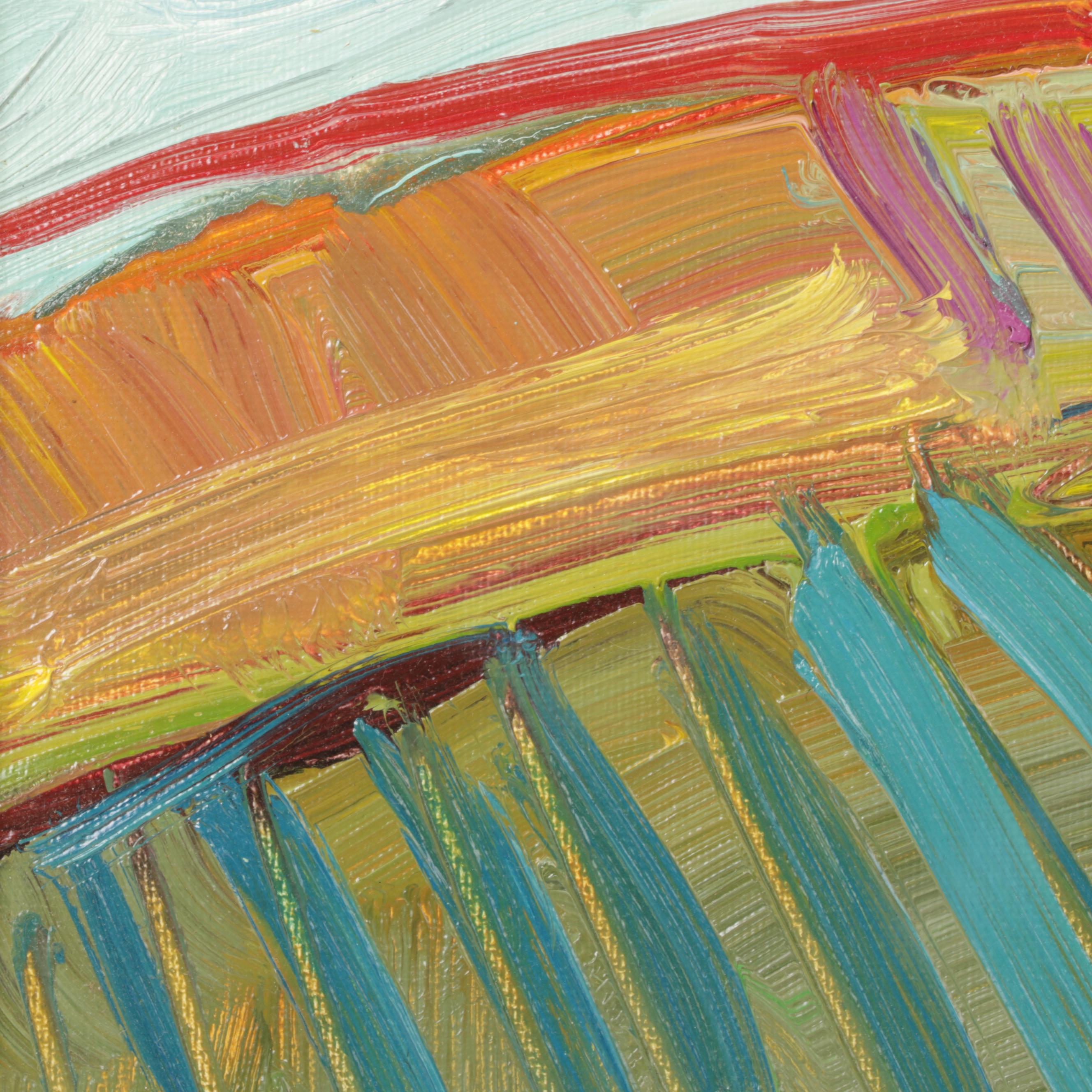 Jose Trujillo Landscape Oil Painting "Rolling Hillside," 2017