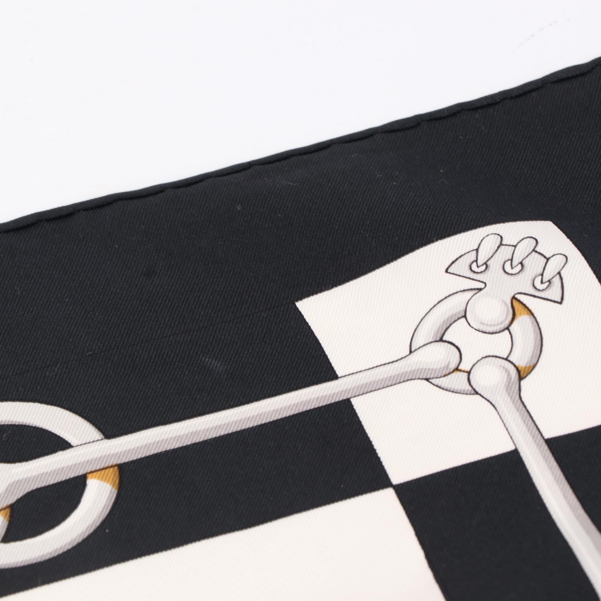 Hermès "Cliquetis" Scarf 90 in Silk Twill