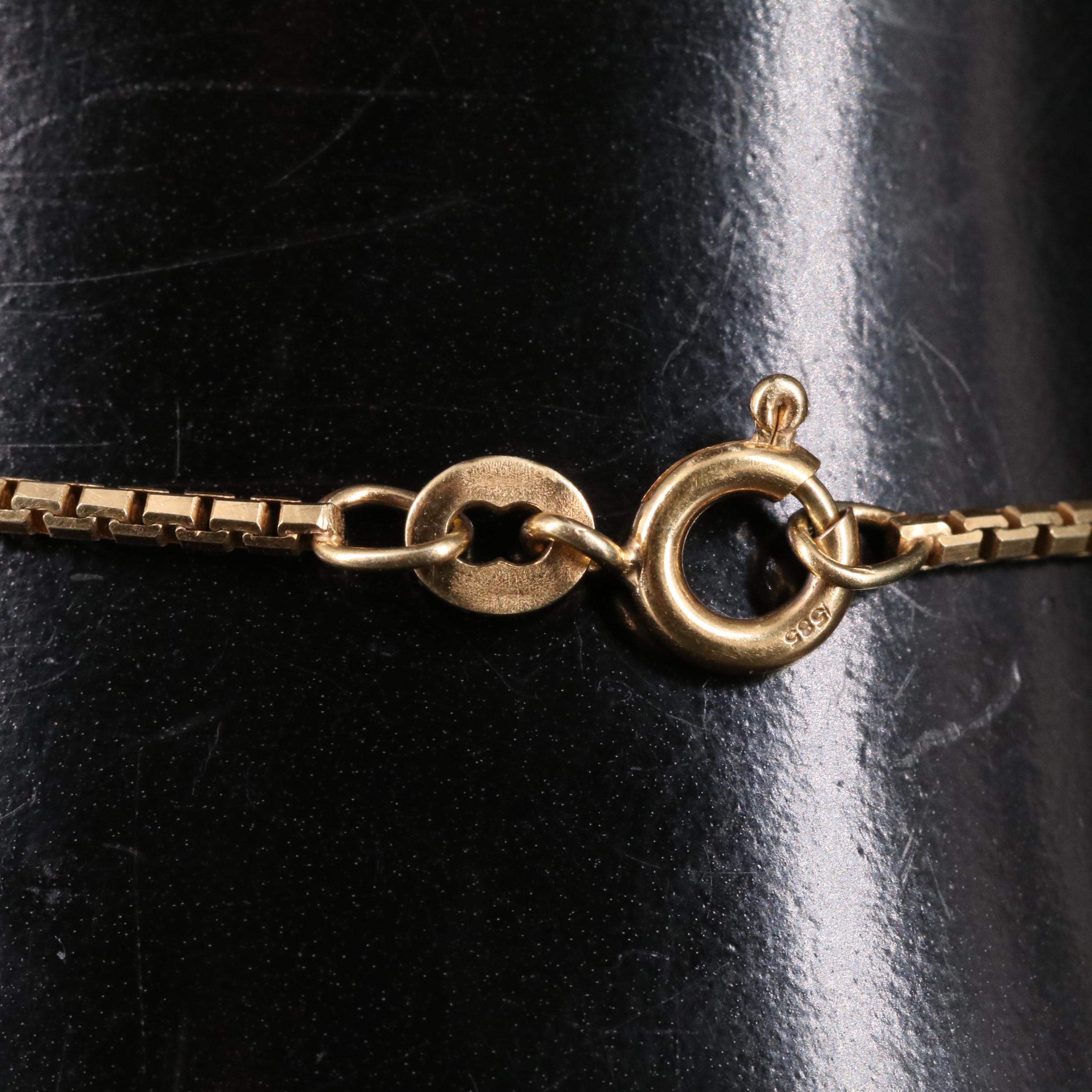 14K Box Chain Bracelet