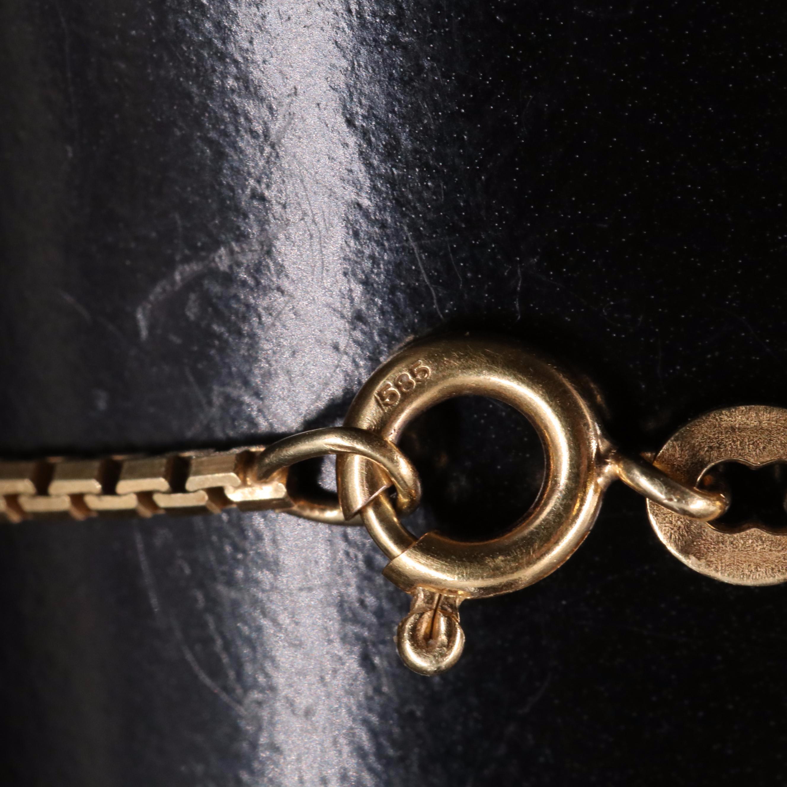 14K Box Chain Bracelet