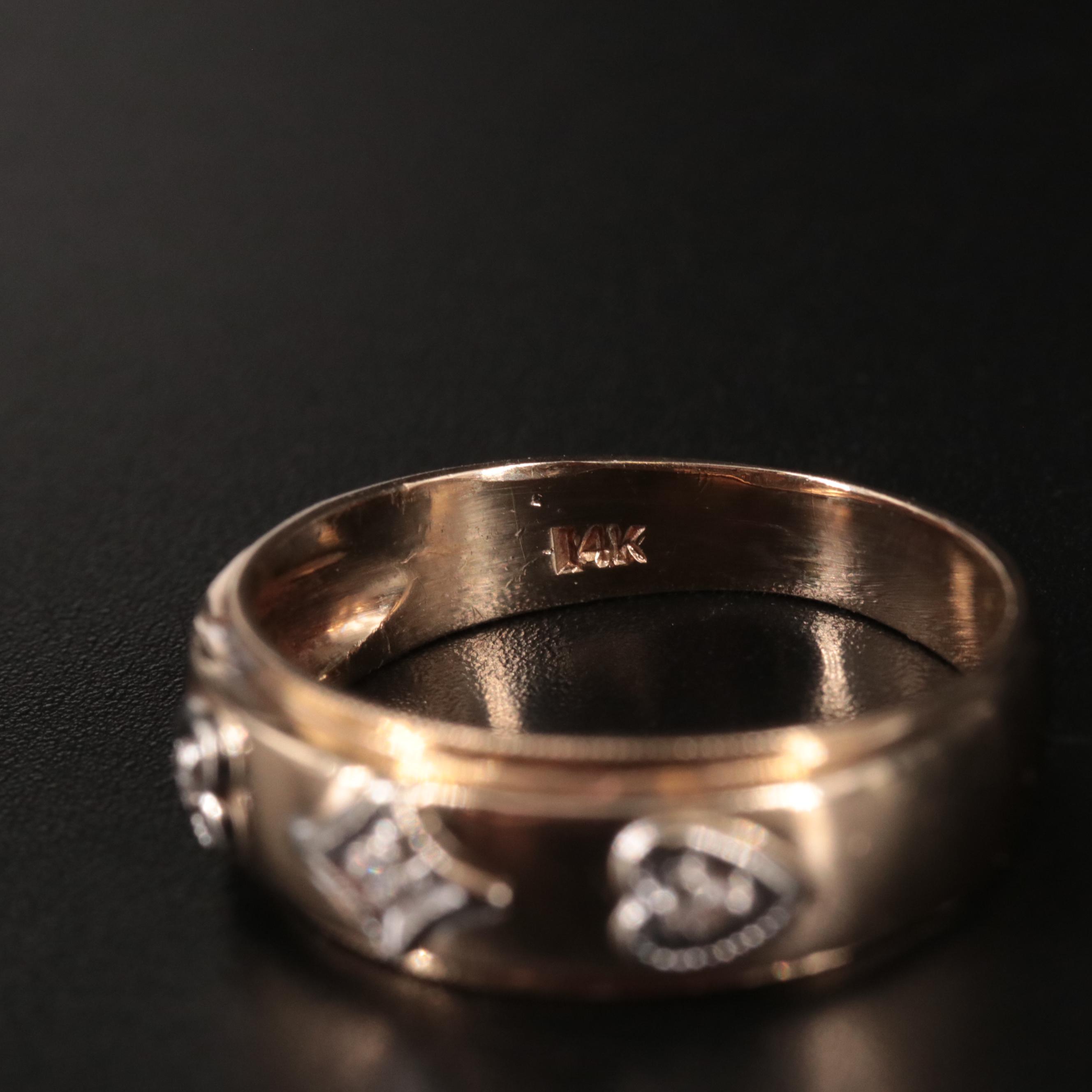 14K Multicolor Band Ring