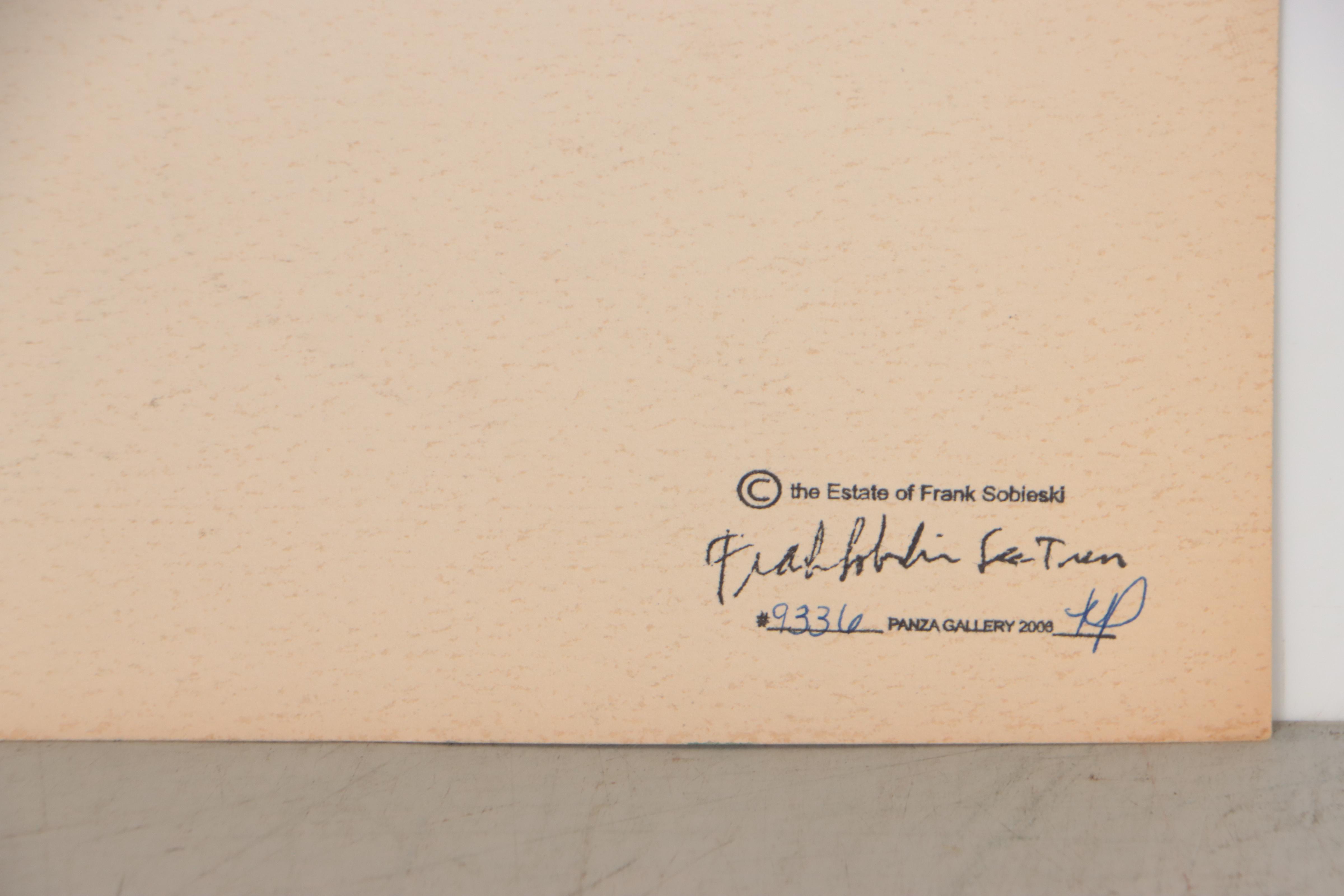 Frank Sobieski Figural Mixed Media Painting, Circa 1965