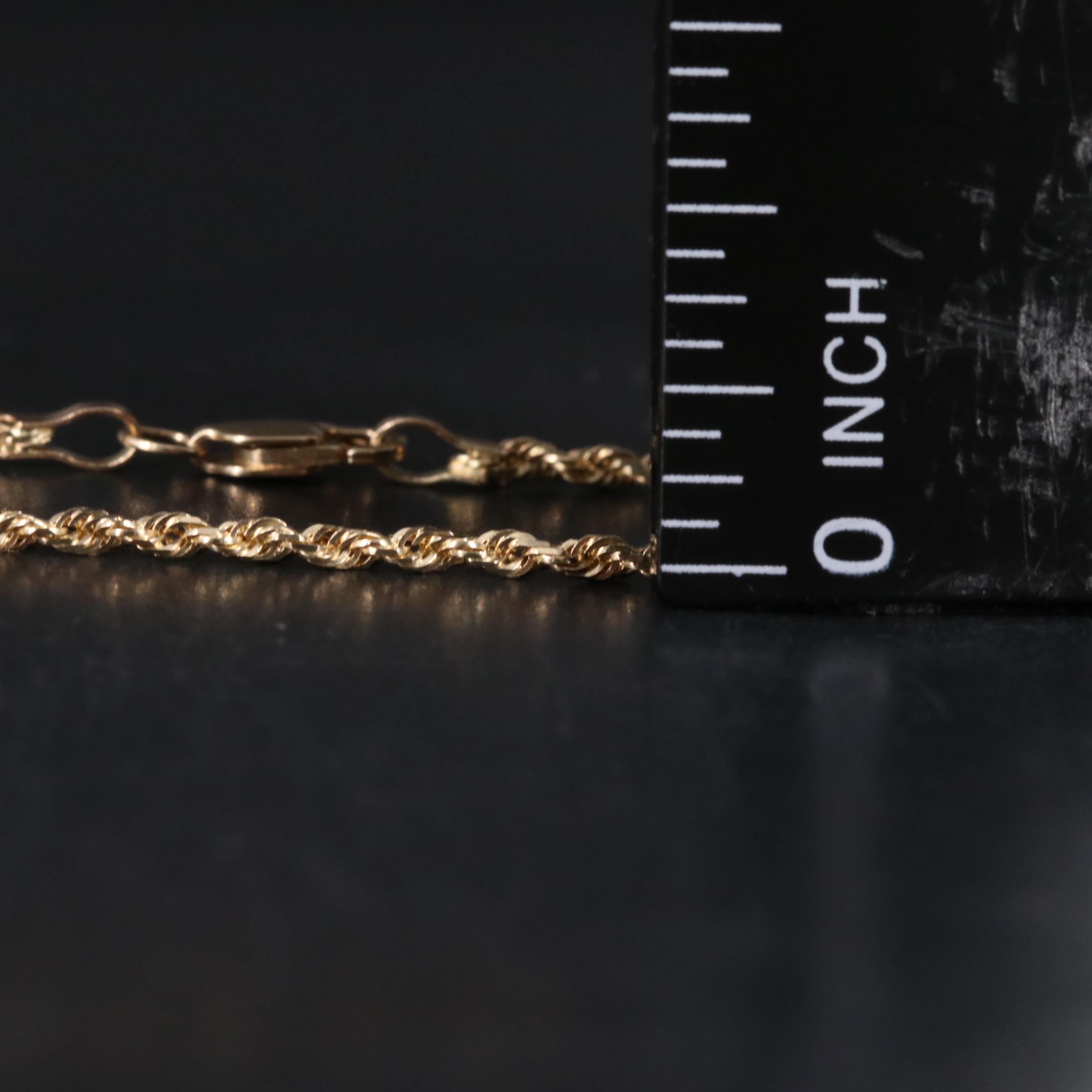 14K French Rope Chain Necklace