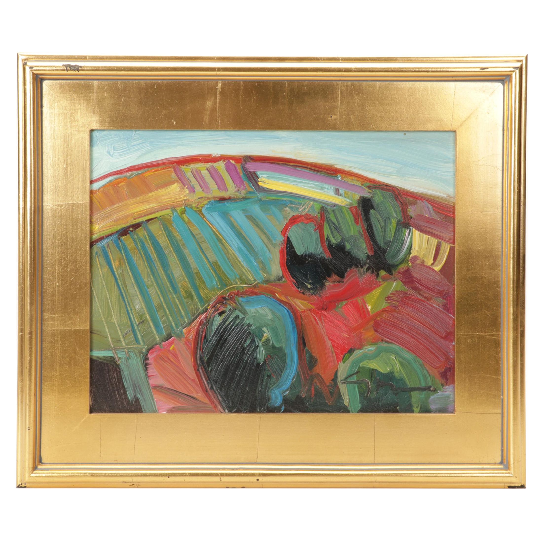 Jose Trujillo Landscape Oil Painting "Rolling Hillside," 2017