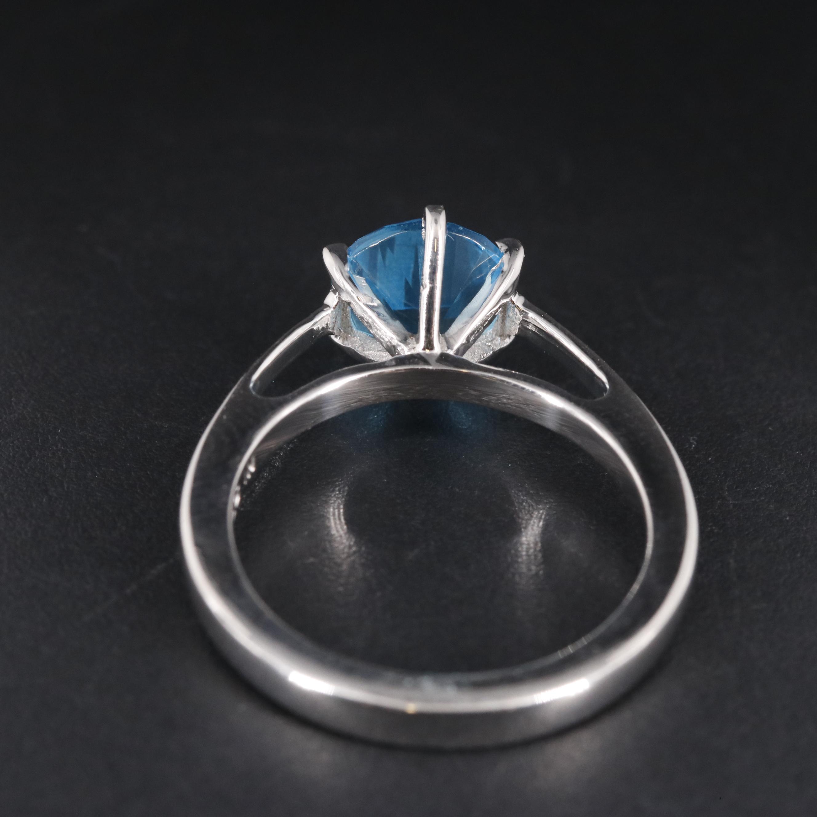 Sterling Topaz Solitaire Ring
