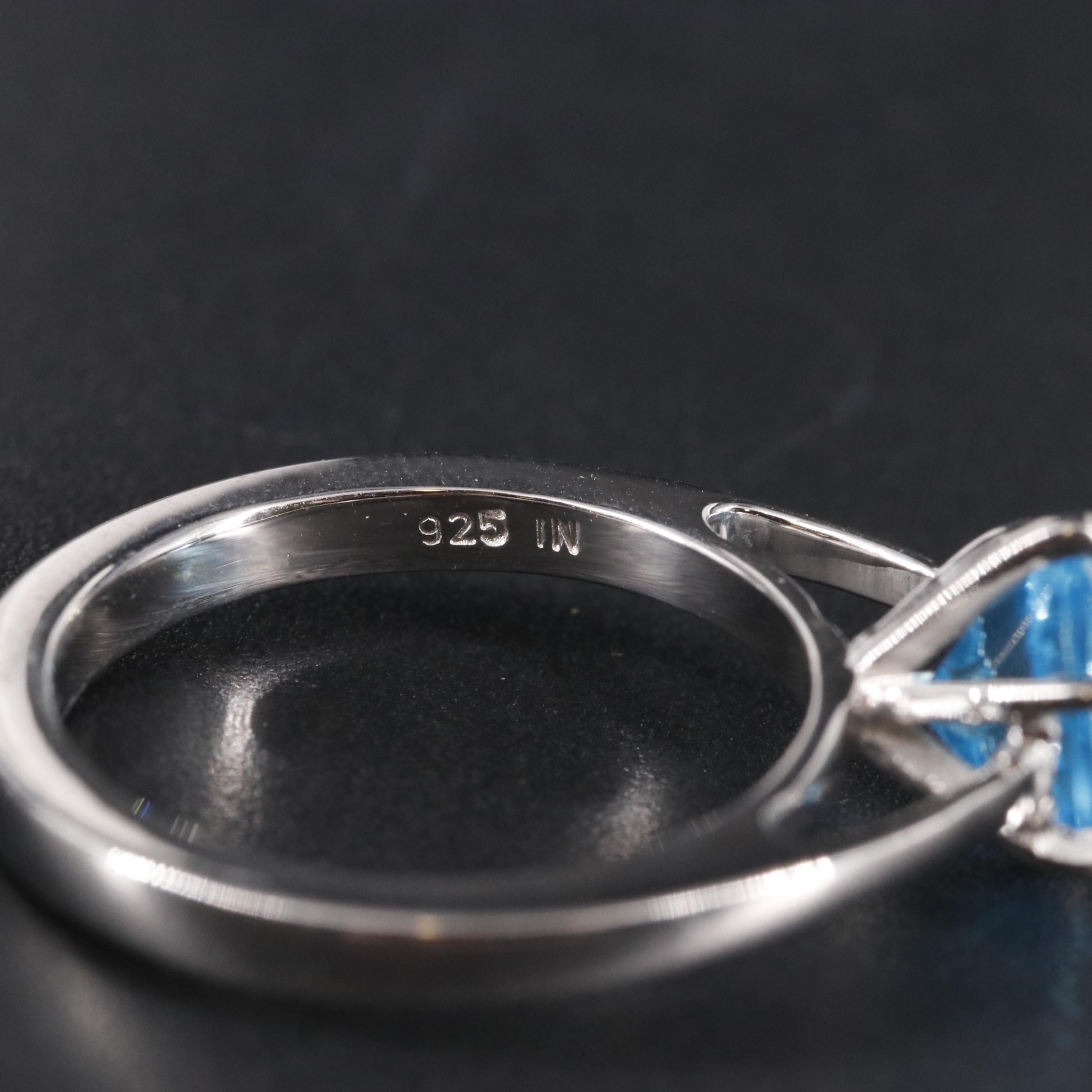 Sterling Topaz Solitaire Ring