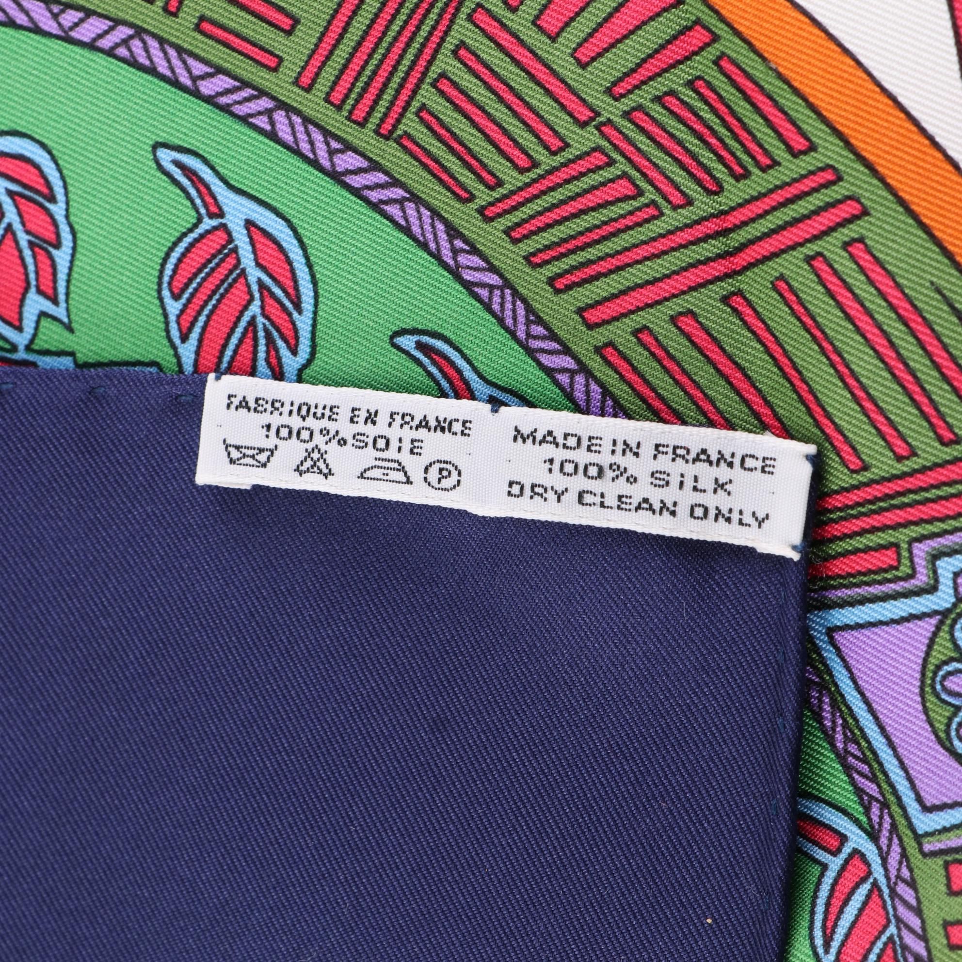 Hermès "Art des Steppes" Scarf 90 in Silk Twill