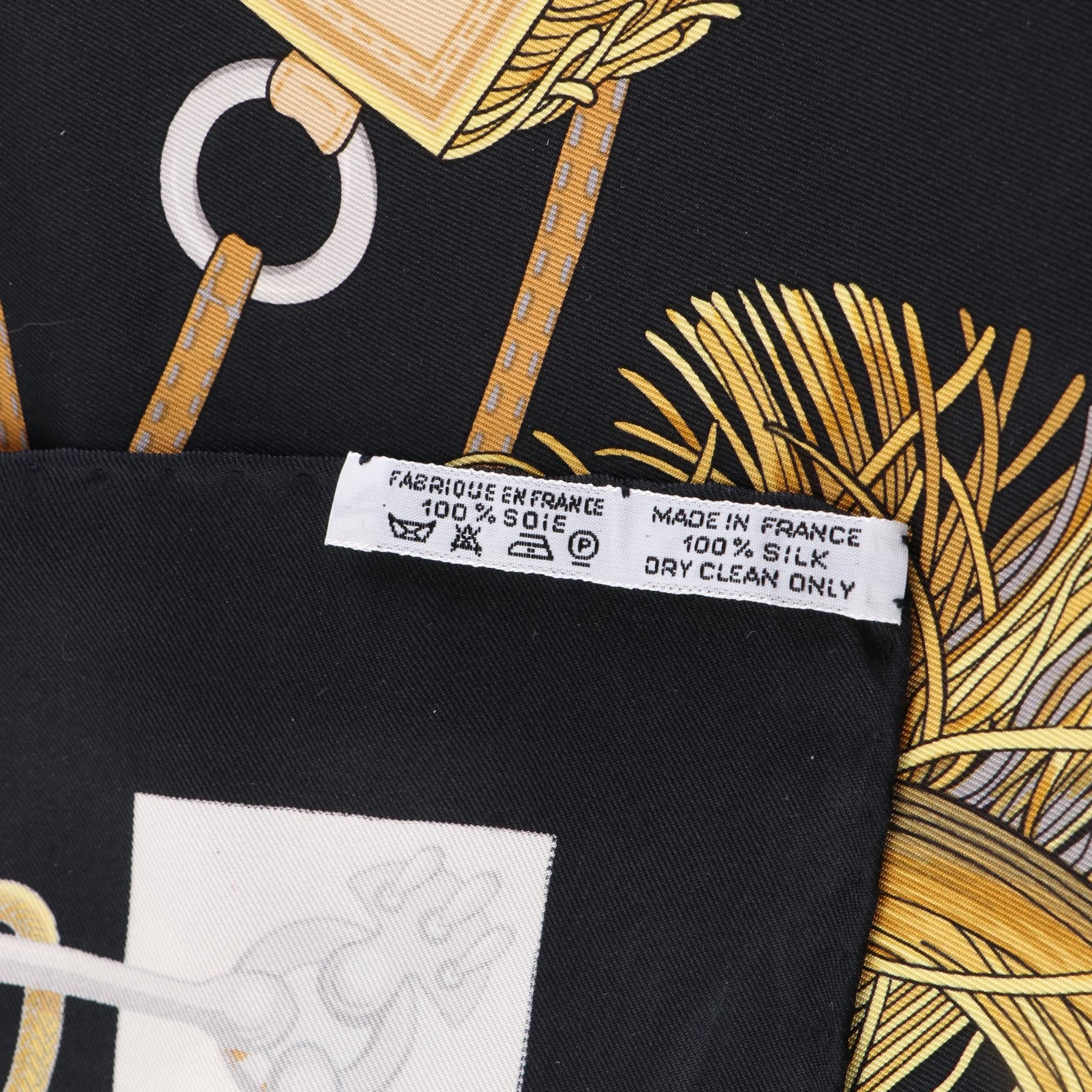 Hermès "Cliquetis" Scarf 90 in Silk Twill