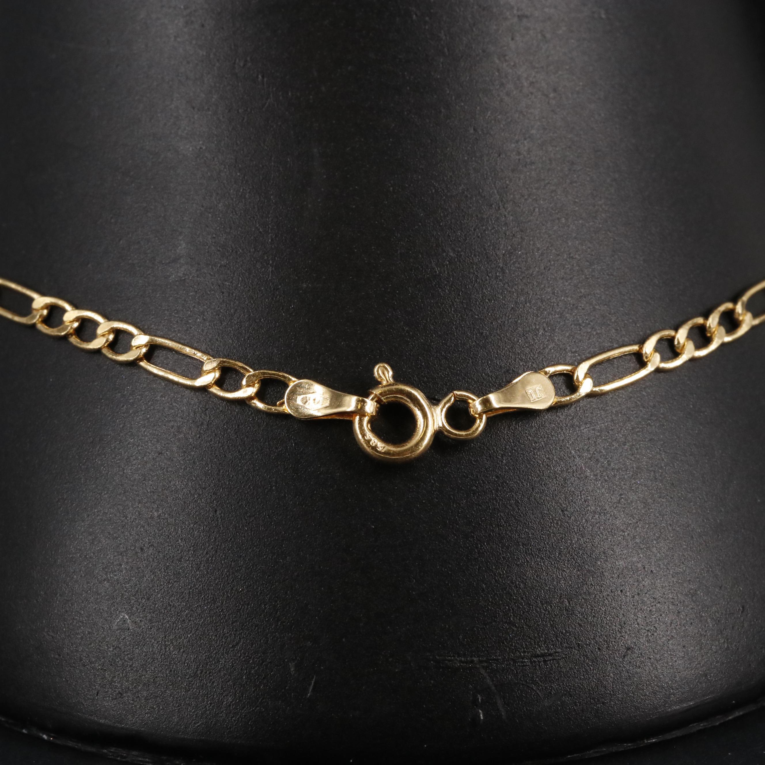 14K Figaro Chain Bracelet