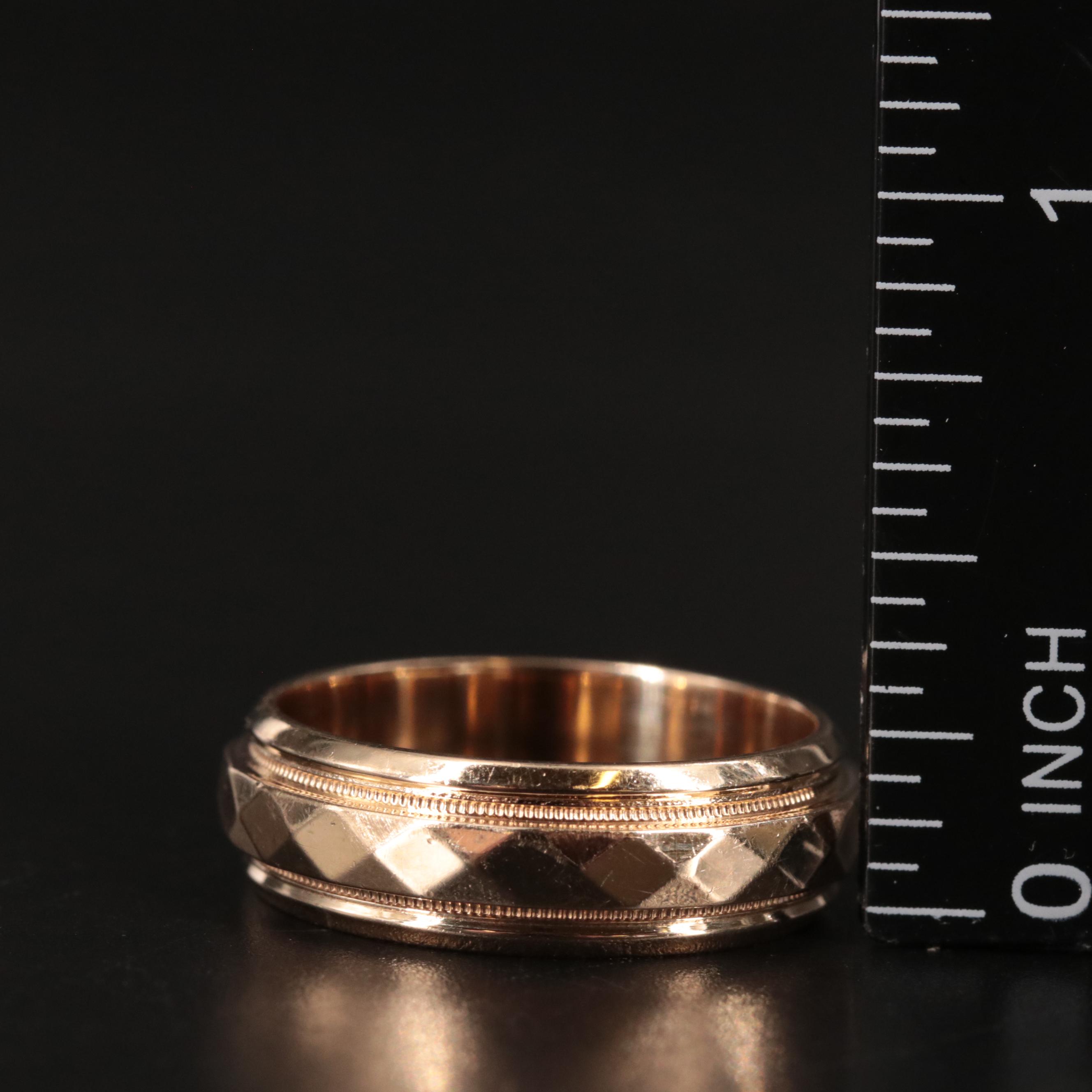 14K Reflective Contemporary Band Ring