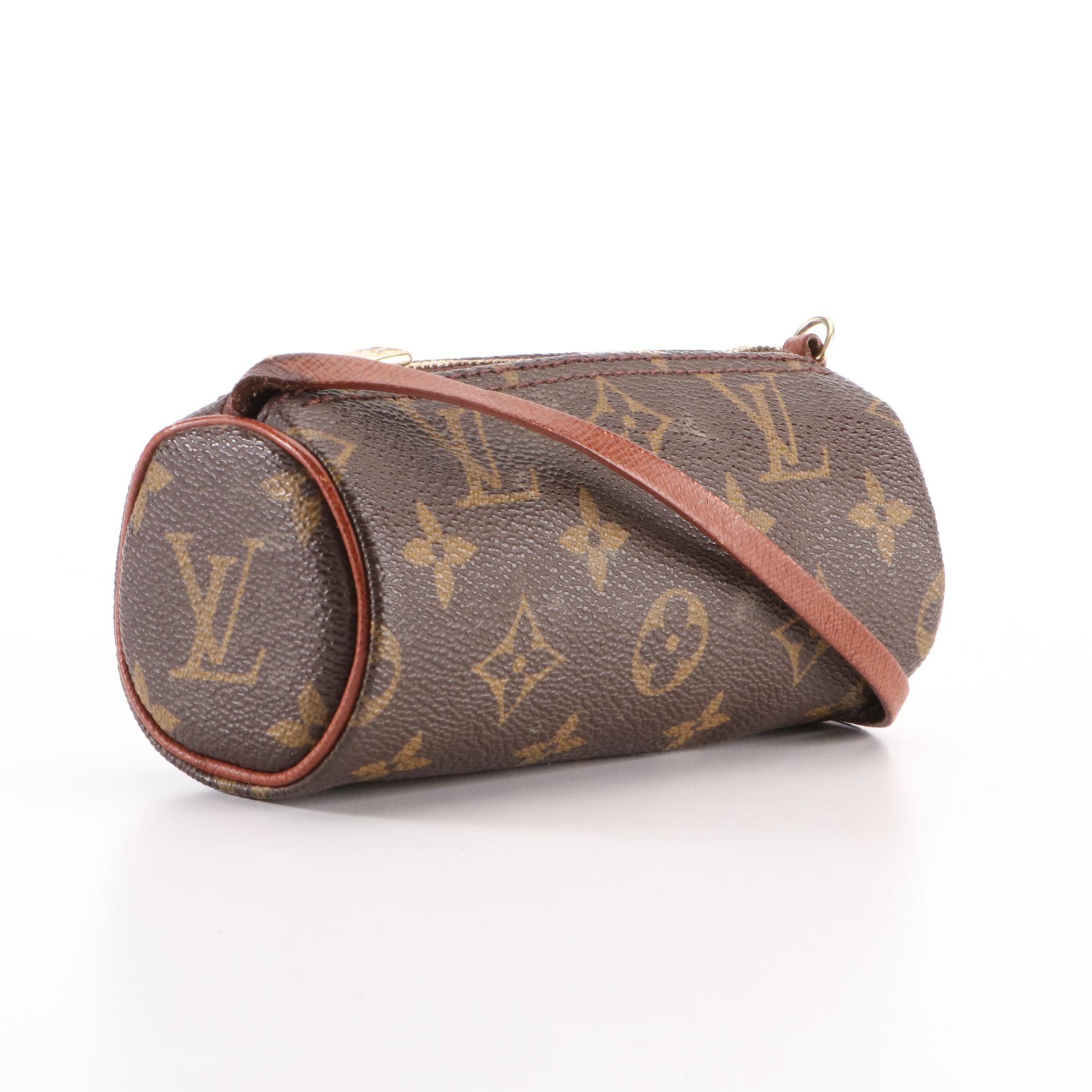 Louis Vuitton Papillon Zip Pochette in Monogram Canvas and Vachetta Leather