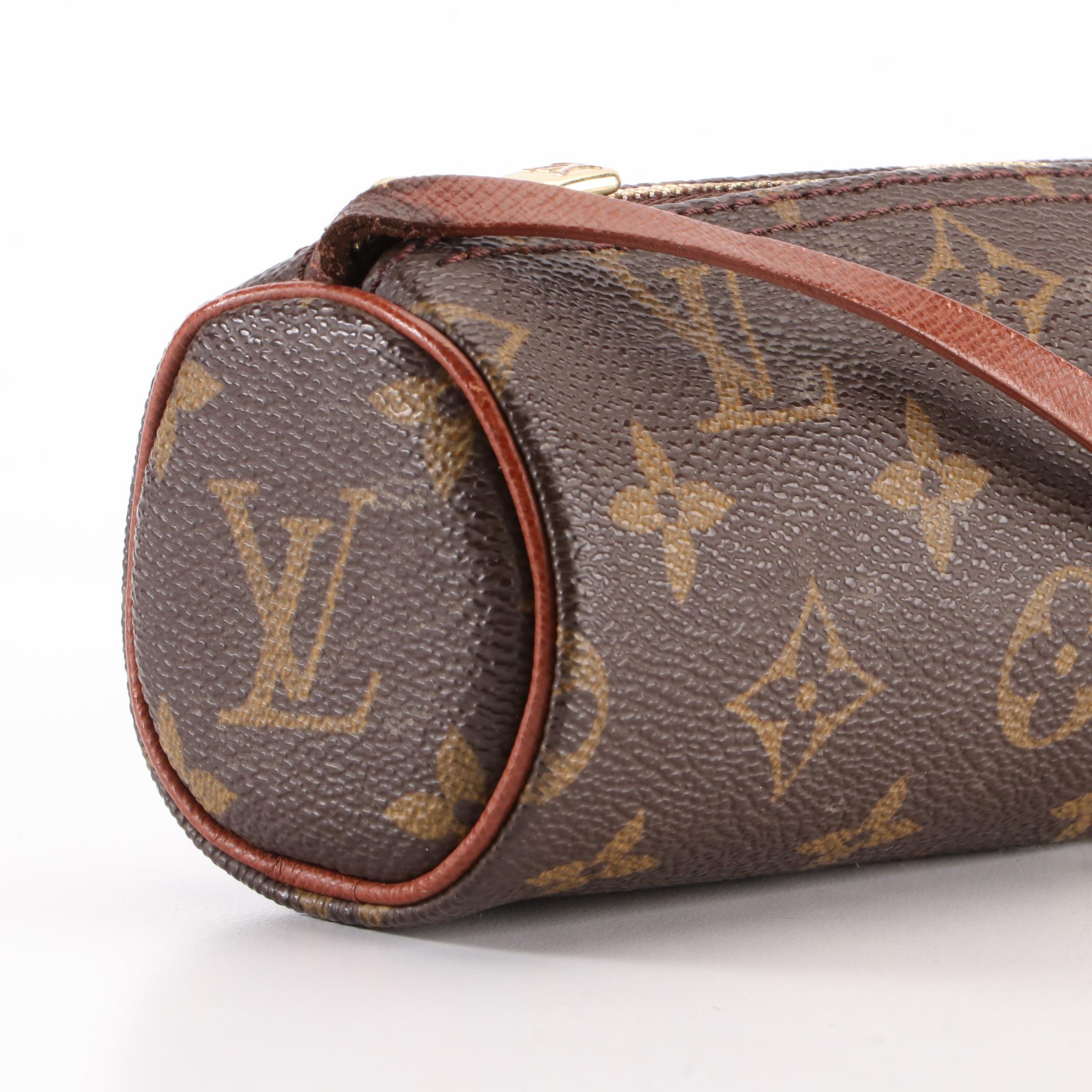 Louis Vuitton Papillon Zip Pochette in Monogram Canvas and Vachetta Leather