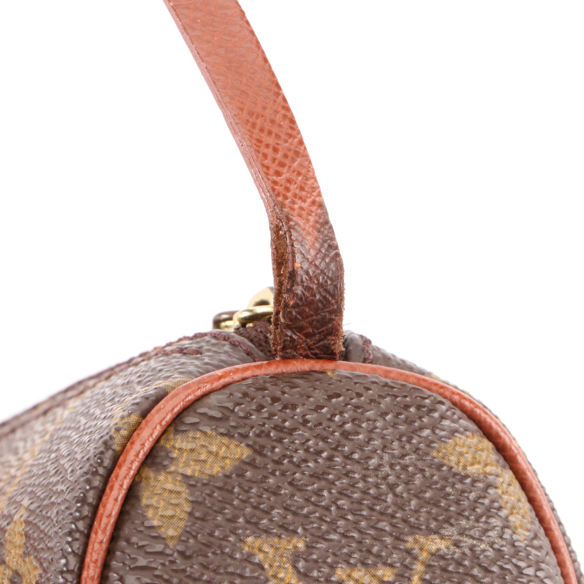 Louis Vuitton Papillon Zip Pochette in Monogram Canvas and Vachetta Leather