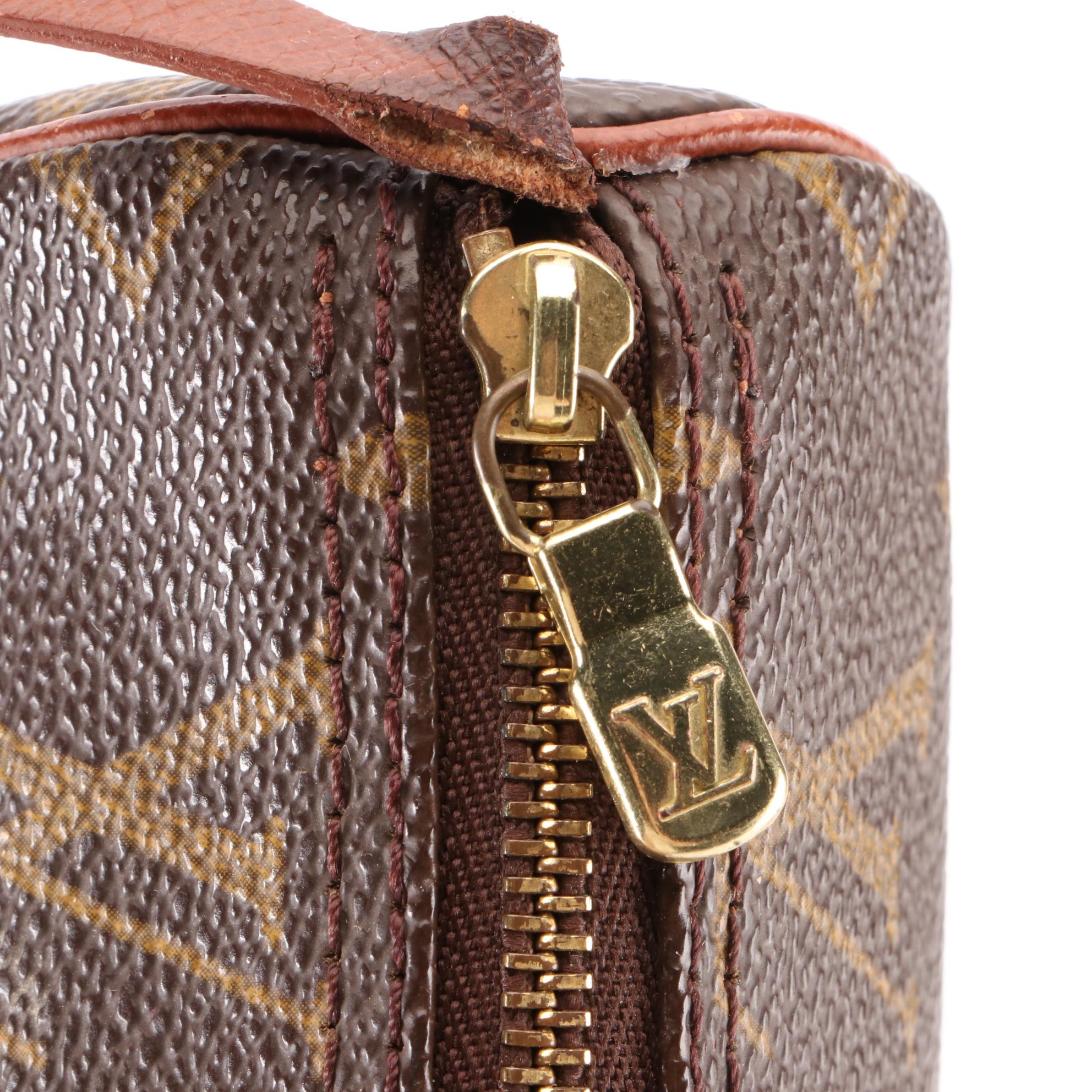 Louis Vuitton Papillon Zip Pochette in Monogram Canvas and Vachetta Leather