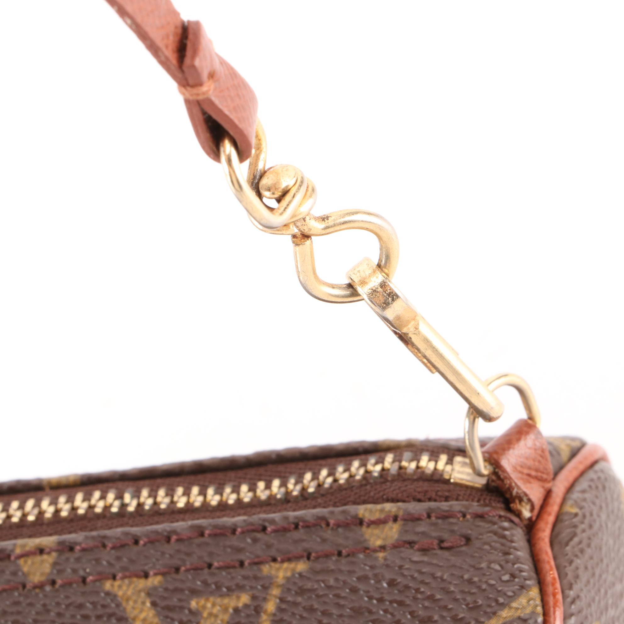 Louis Vuitton Papillon Zip Pochette in Monogram Canvas and Vachetta Leather
