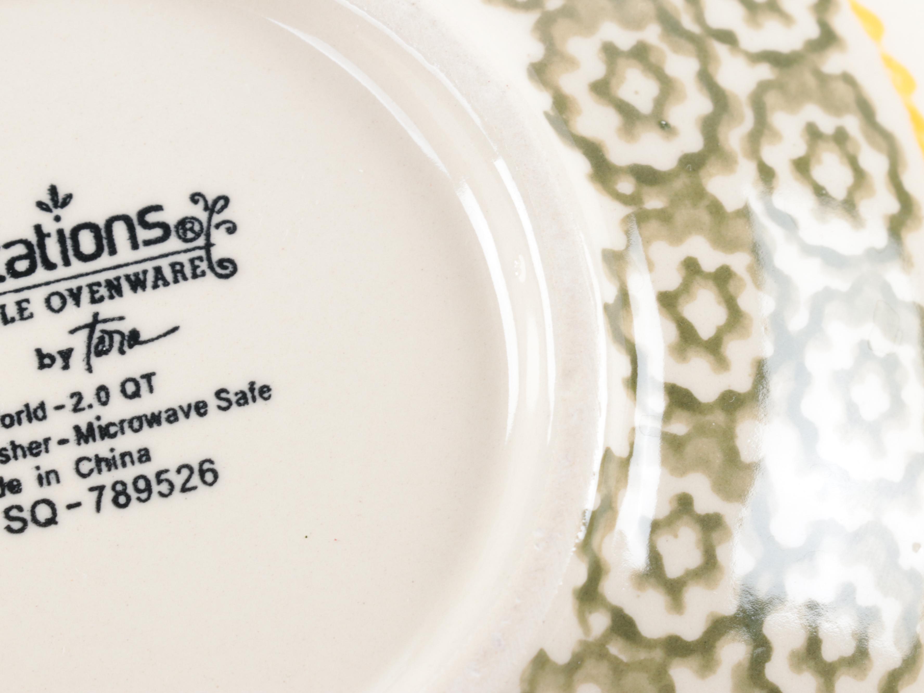 Temp-tations By Tara "Old World Confetti" Serveware and Table Accessories