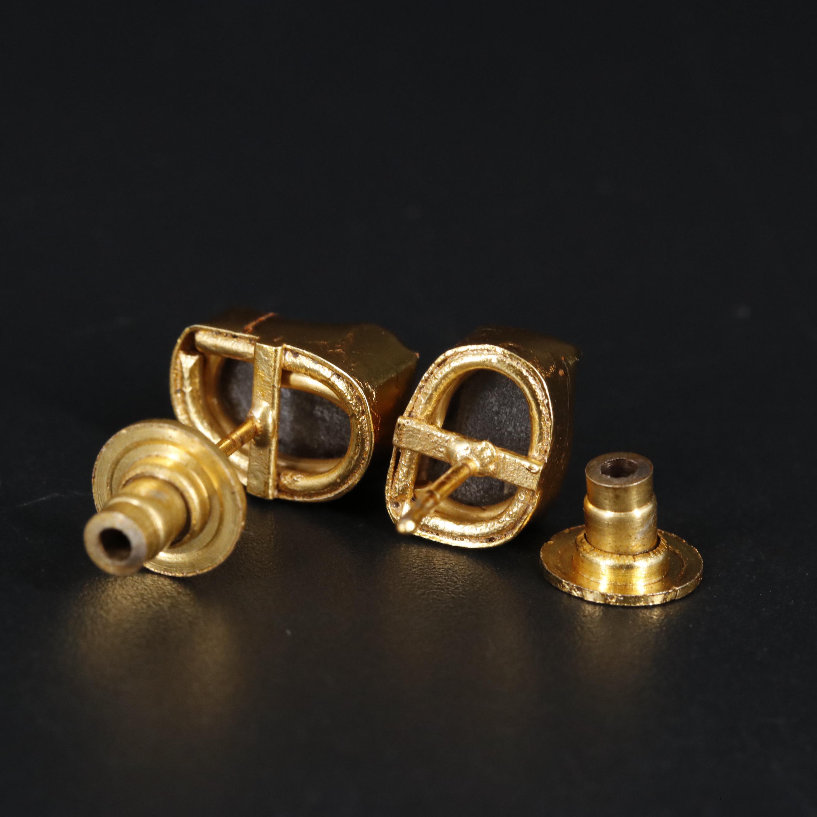 Gemstone Clutch Back Stud Earrings