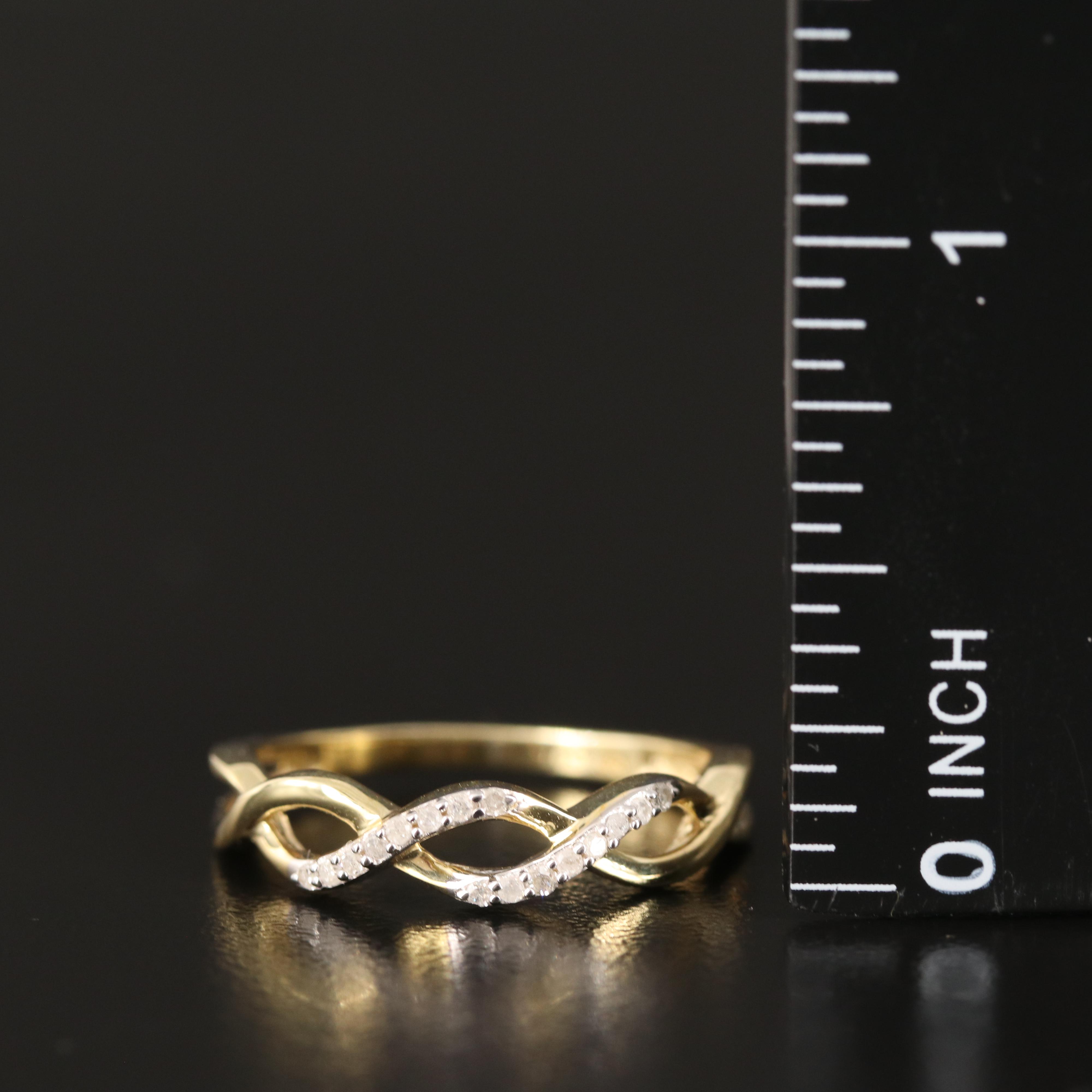 Sterling Diamond Twist Band