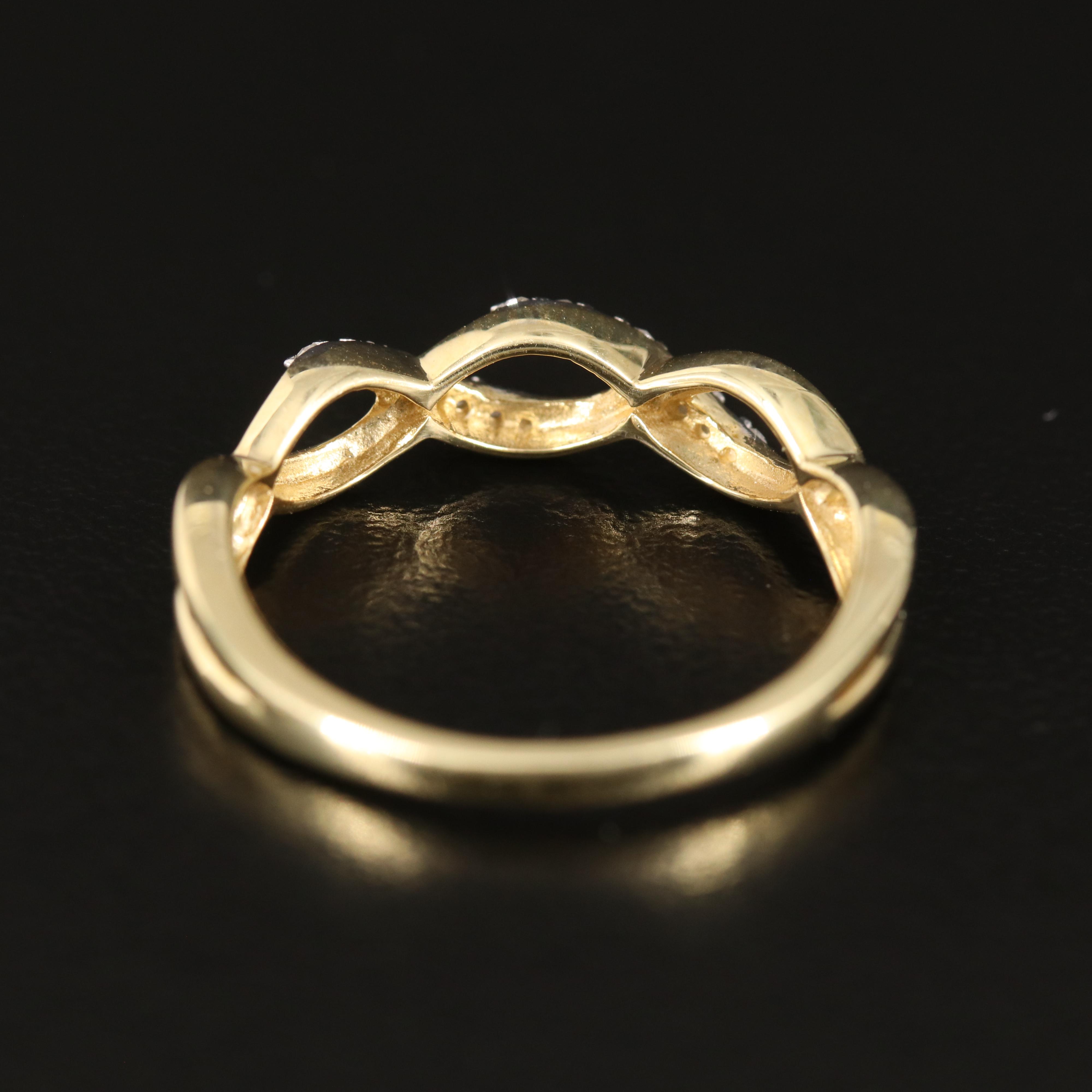 Sterling Diamond Twist Band