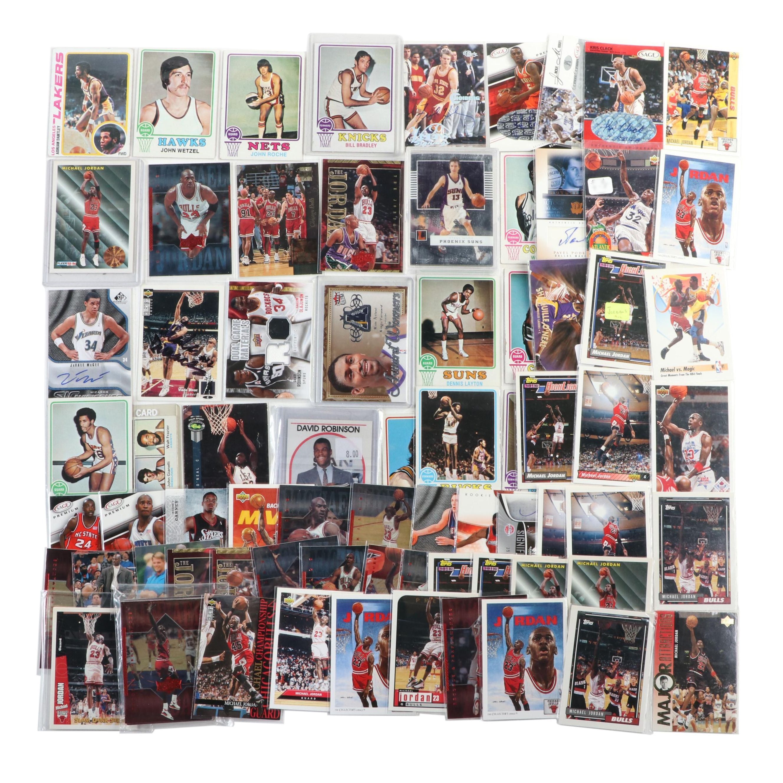Topps, Fleer, Other Basketball Cards With Signatures, Jordan, More, 1970s–2000s