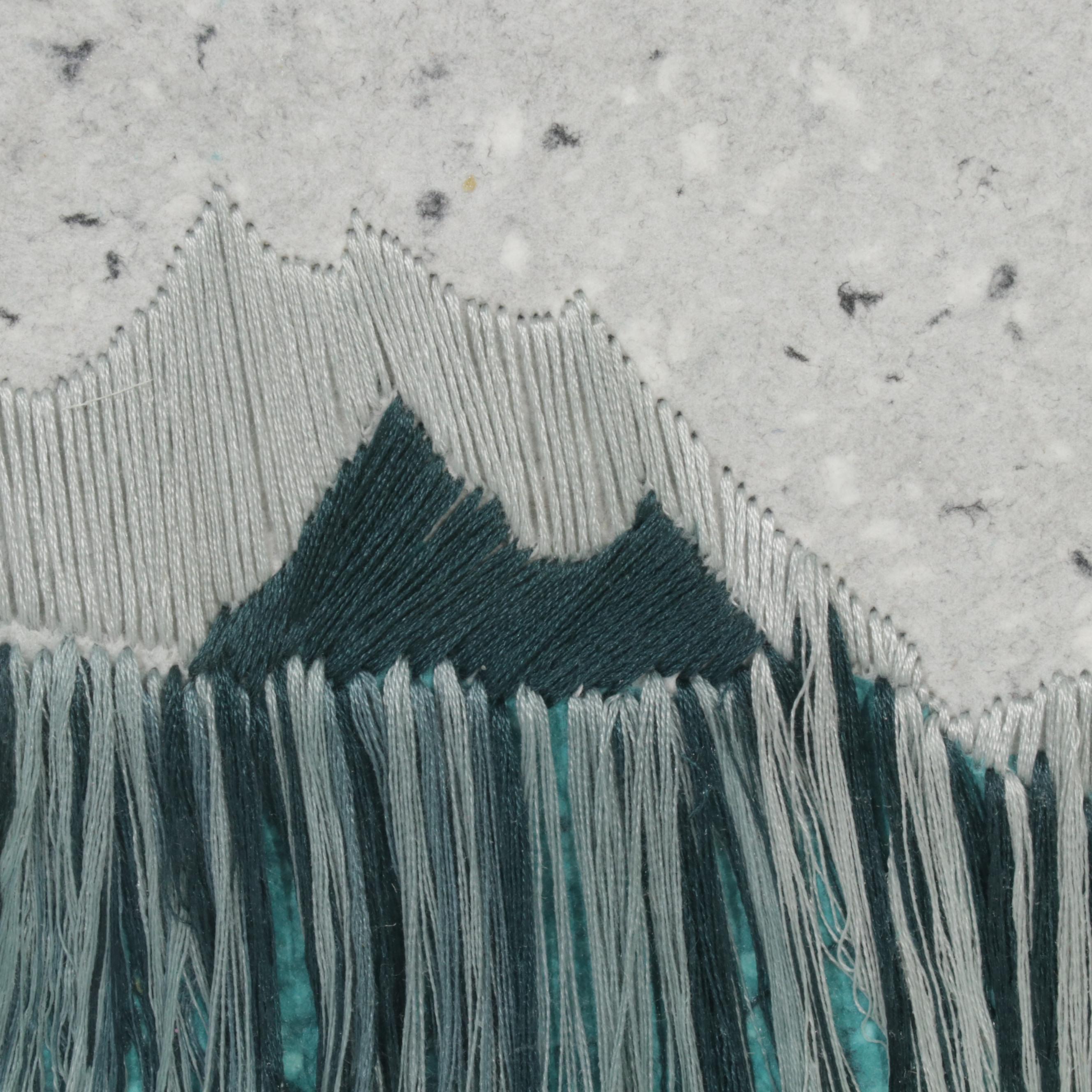 Esther Grimm Embroidery and Cast Paper Collage "Ebb Tide," 1986