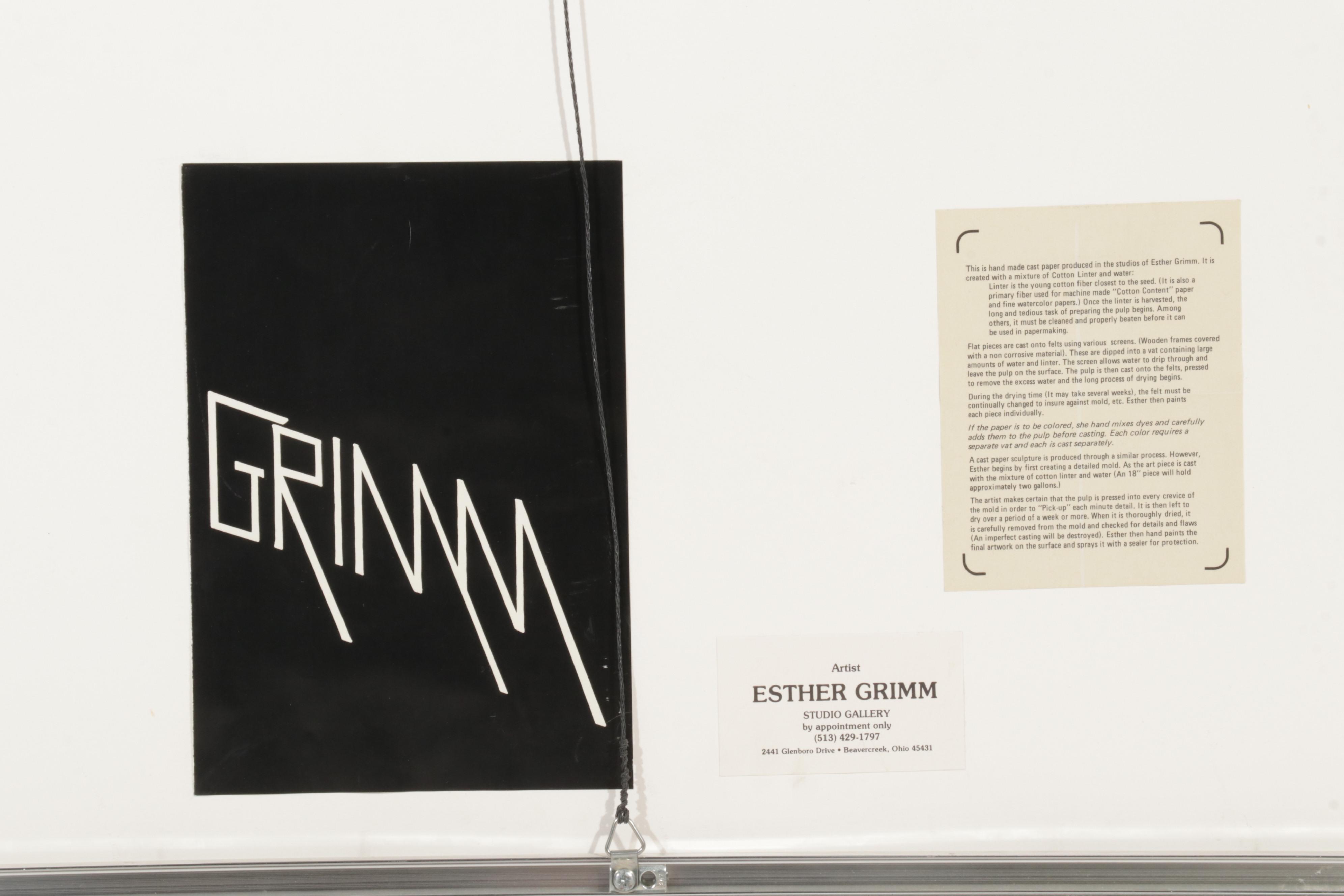 Esther Grimm Embroidery and Cast Paper Collage "Ebb Tide," 1986