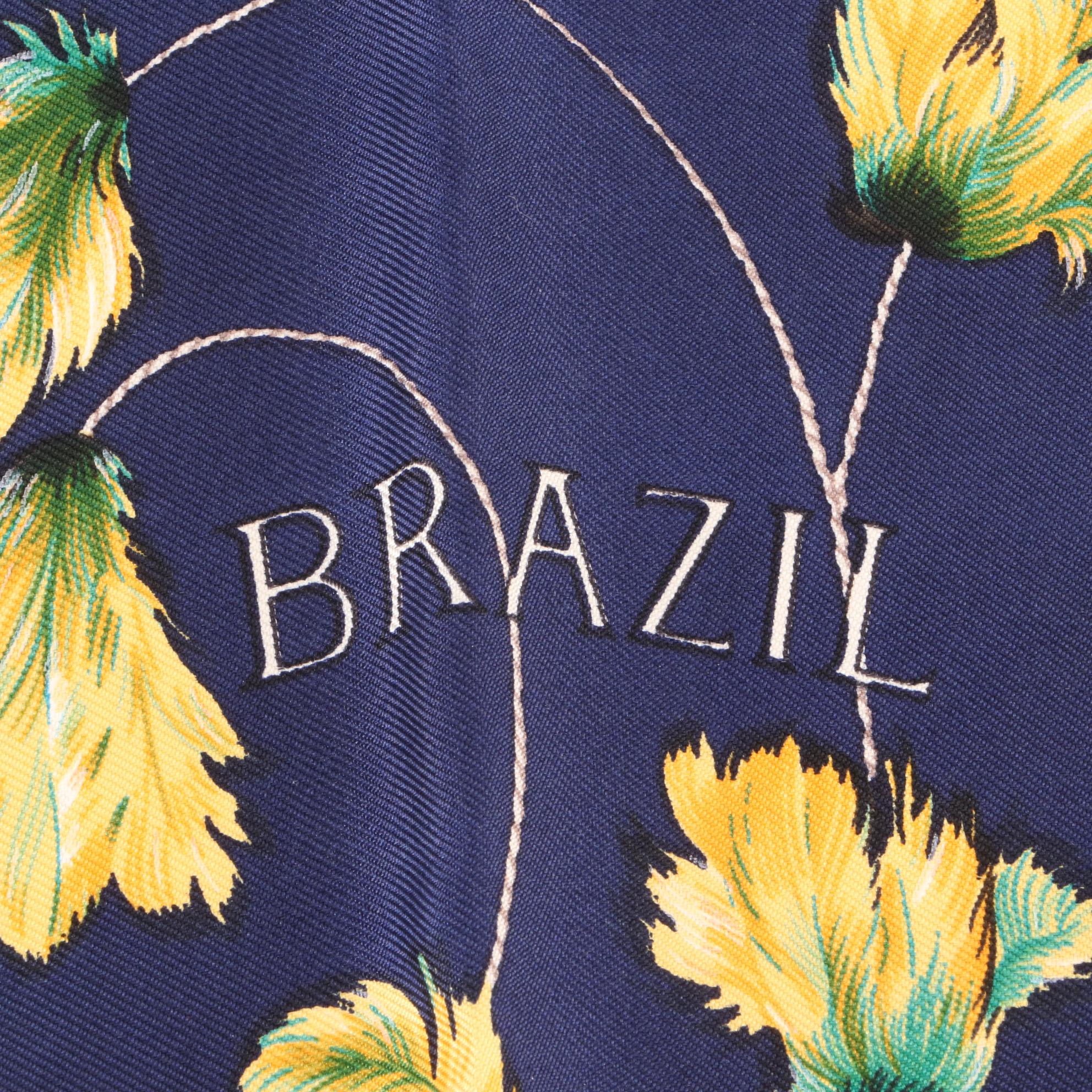 Hermès "Brazil" Scarf 90 in Silk Twill
