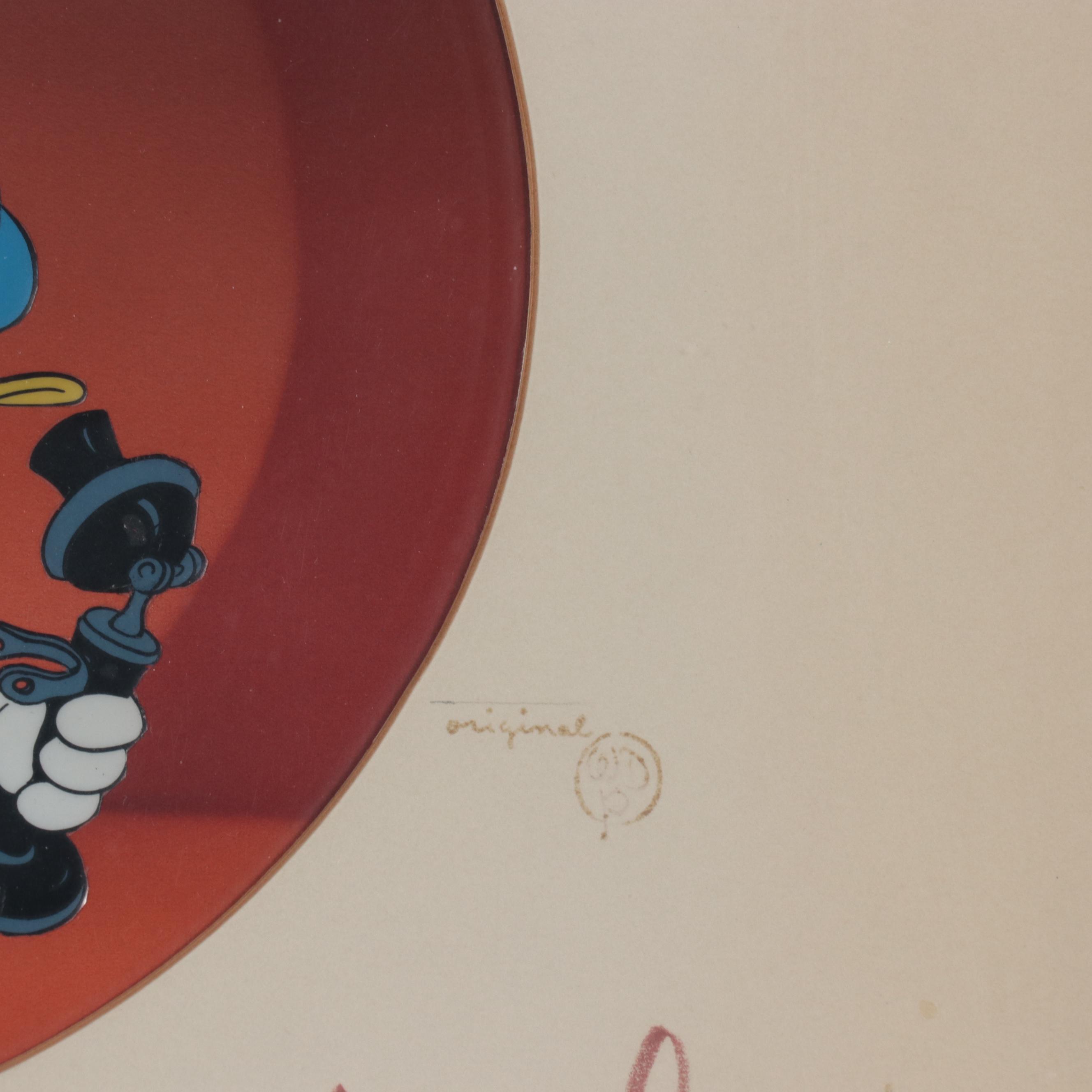Walt Disney Signed "Der Fuehrer's Face" Animation Cel Setup, 1943