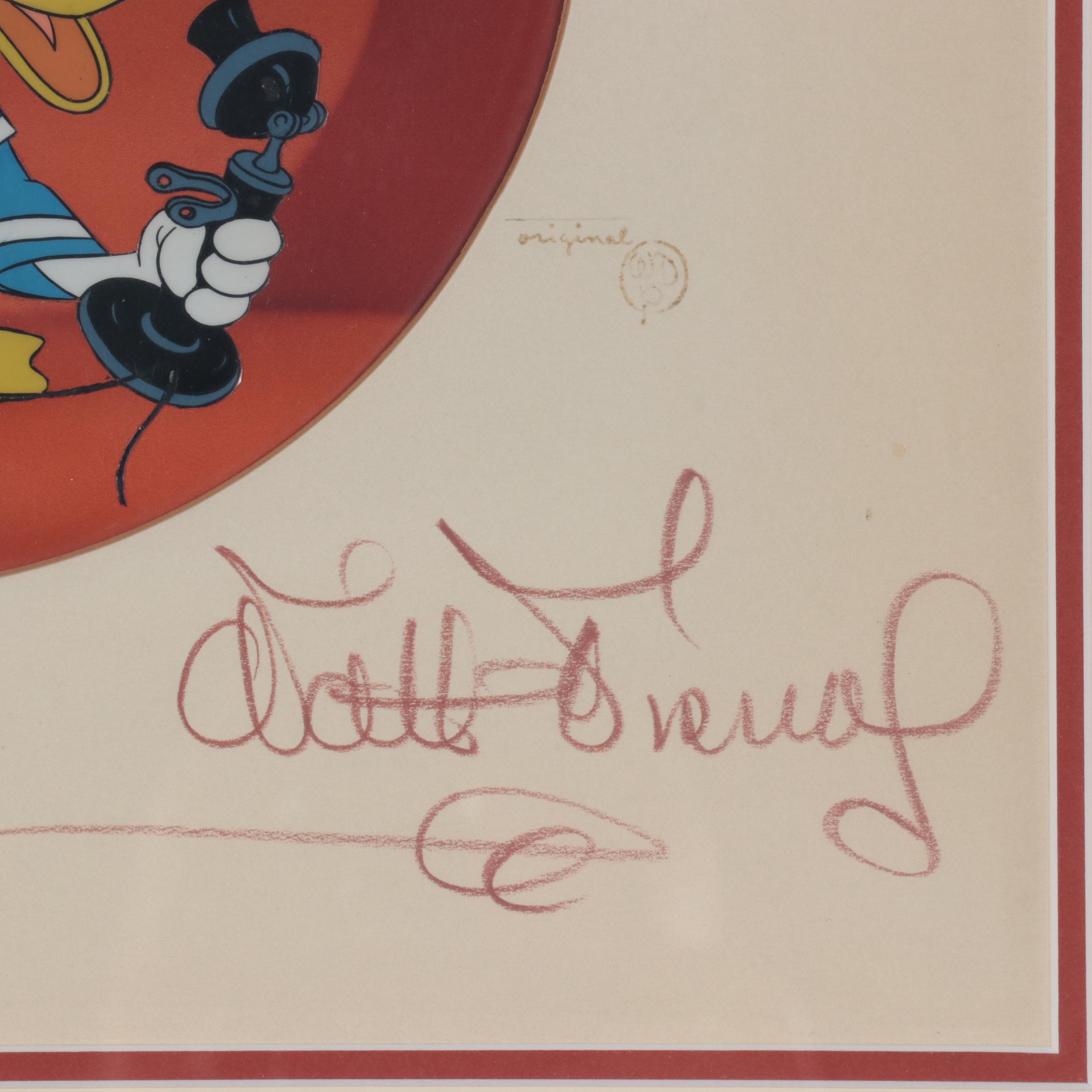 Walt Disney Signed "Der Fuehrer's Face" Animation Cel Setup, 1943