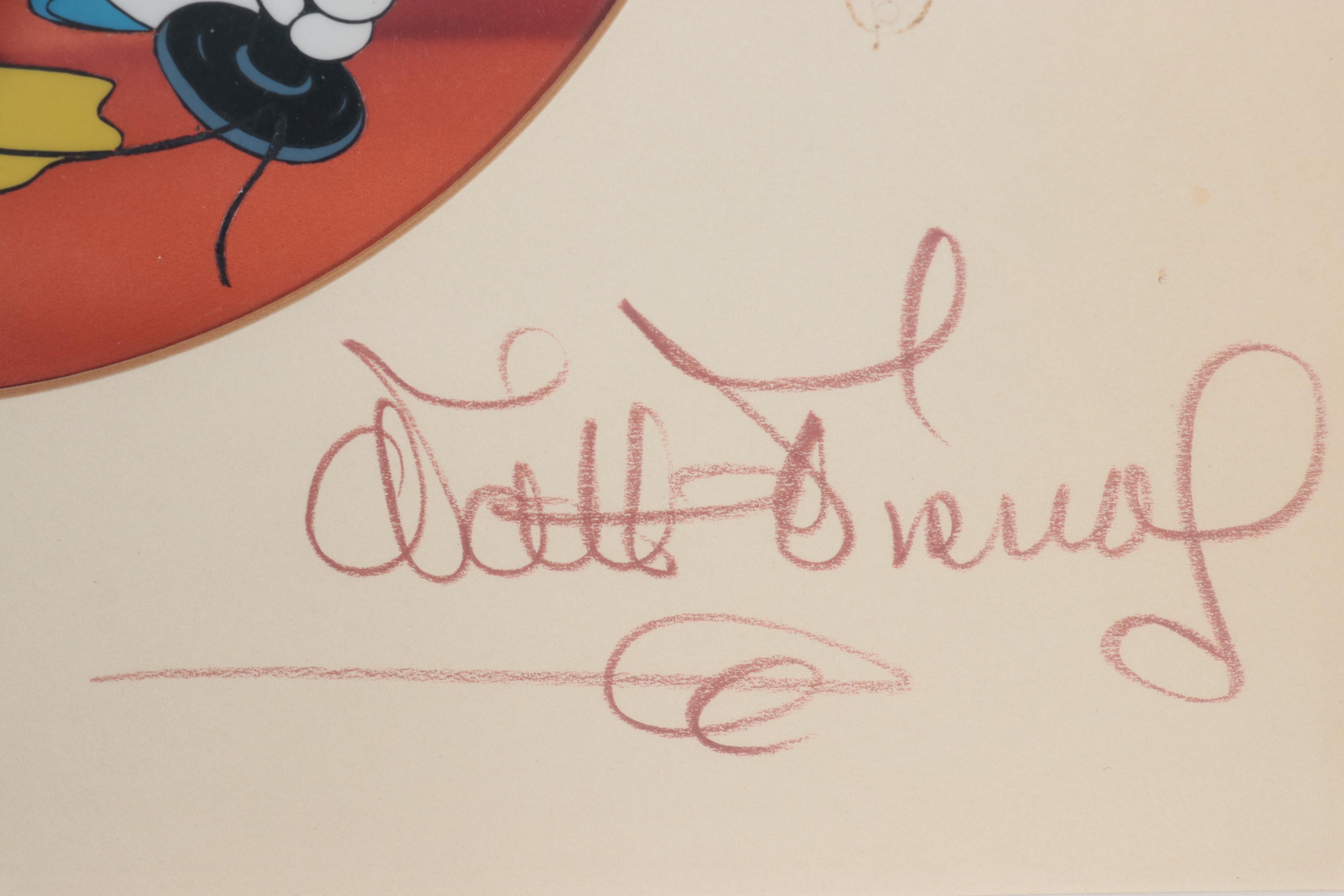 Walt Disney Signed "Der Fuehrer's Face" Animation Cel Setup, 1943