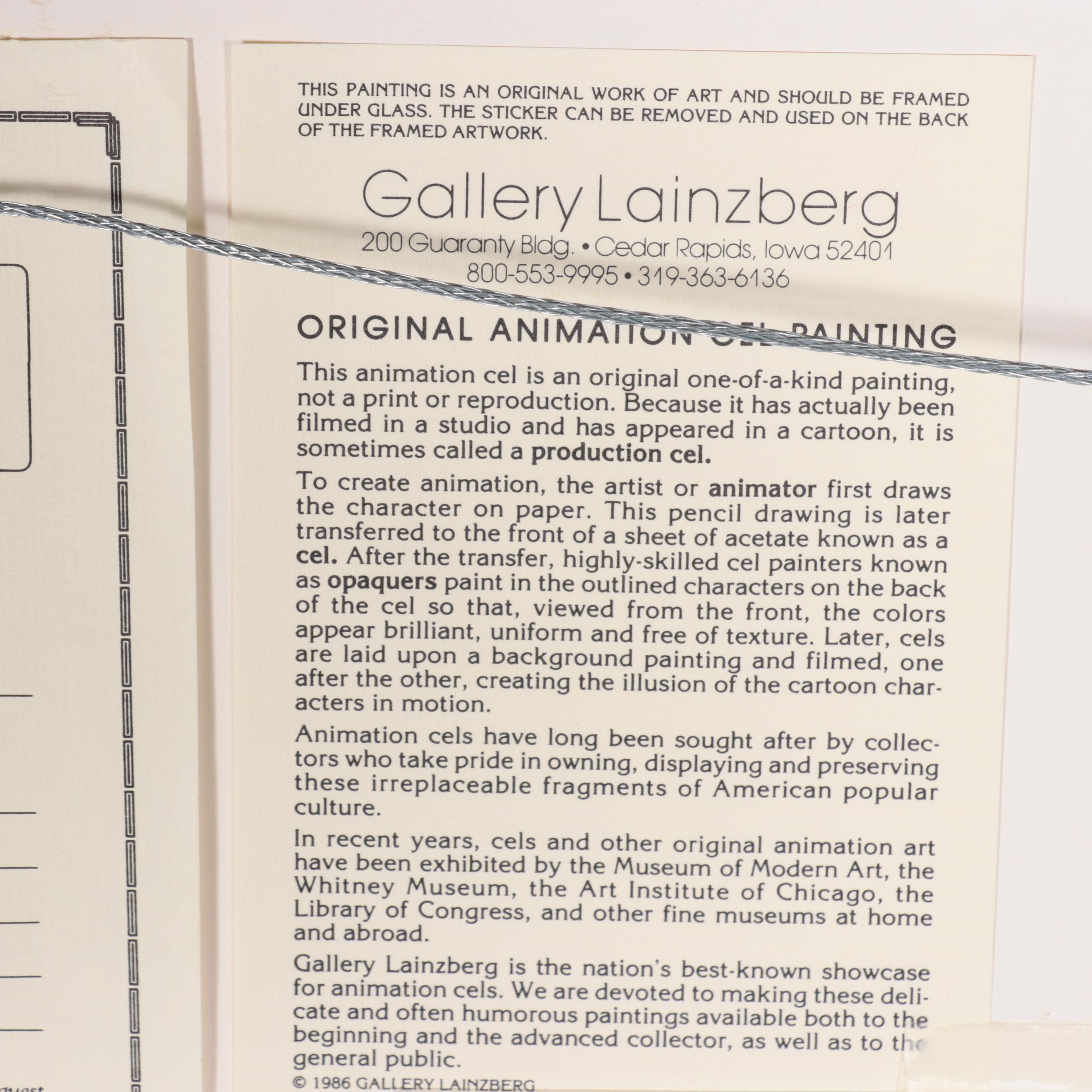 Walt Disney Signed "Der Fuehrer's Face" Animation Cel Setup, 1943