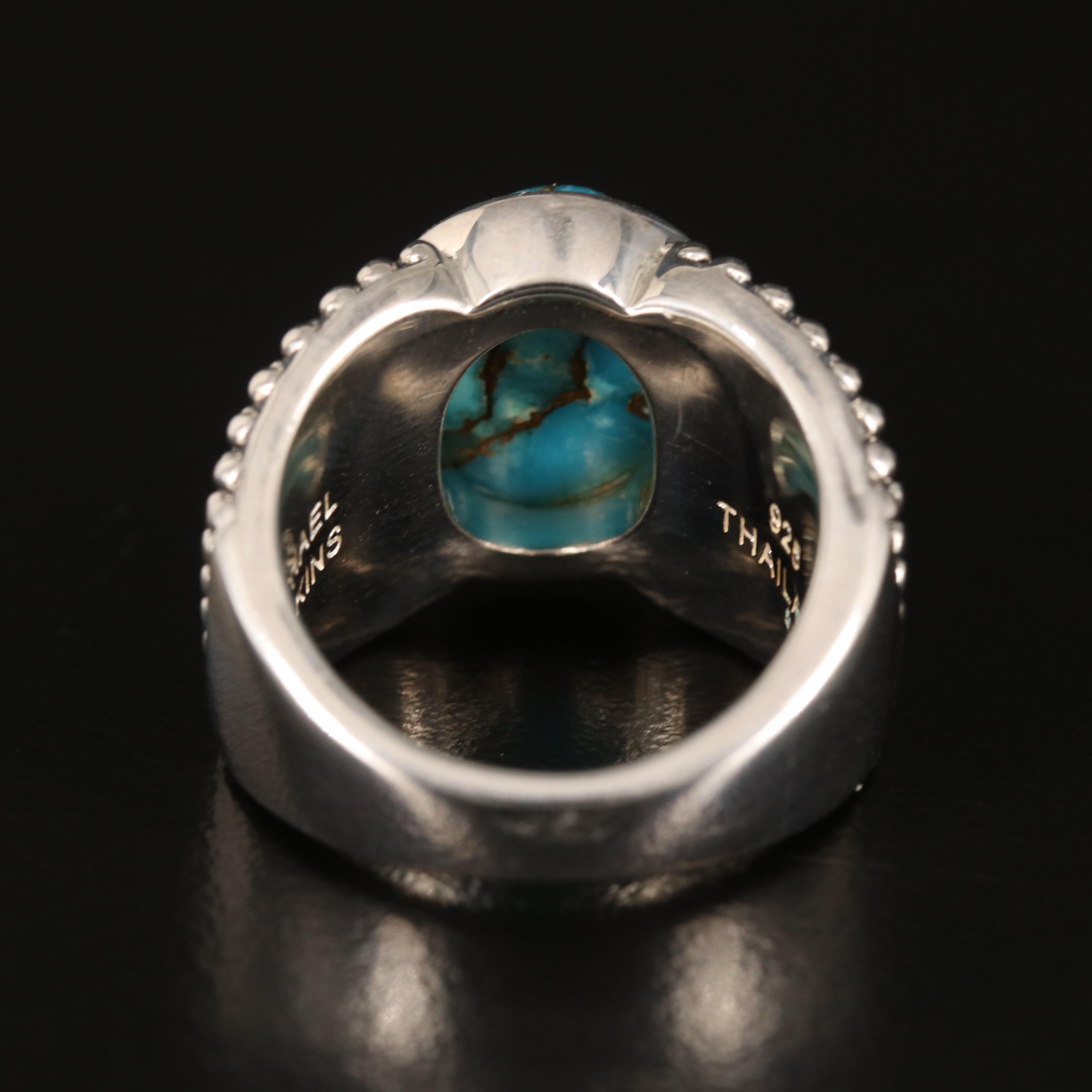 Michael Dawkins Sterling Turquoise Ring