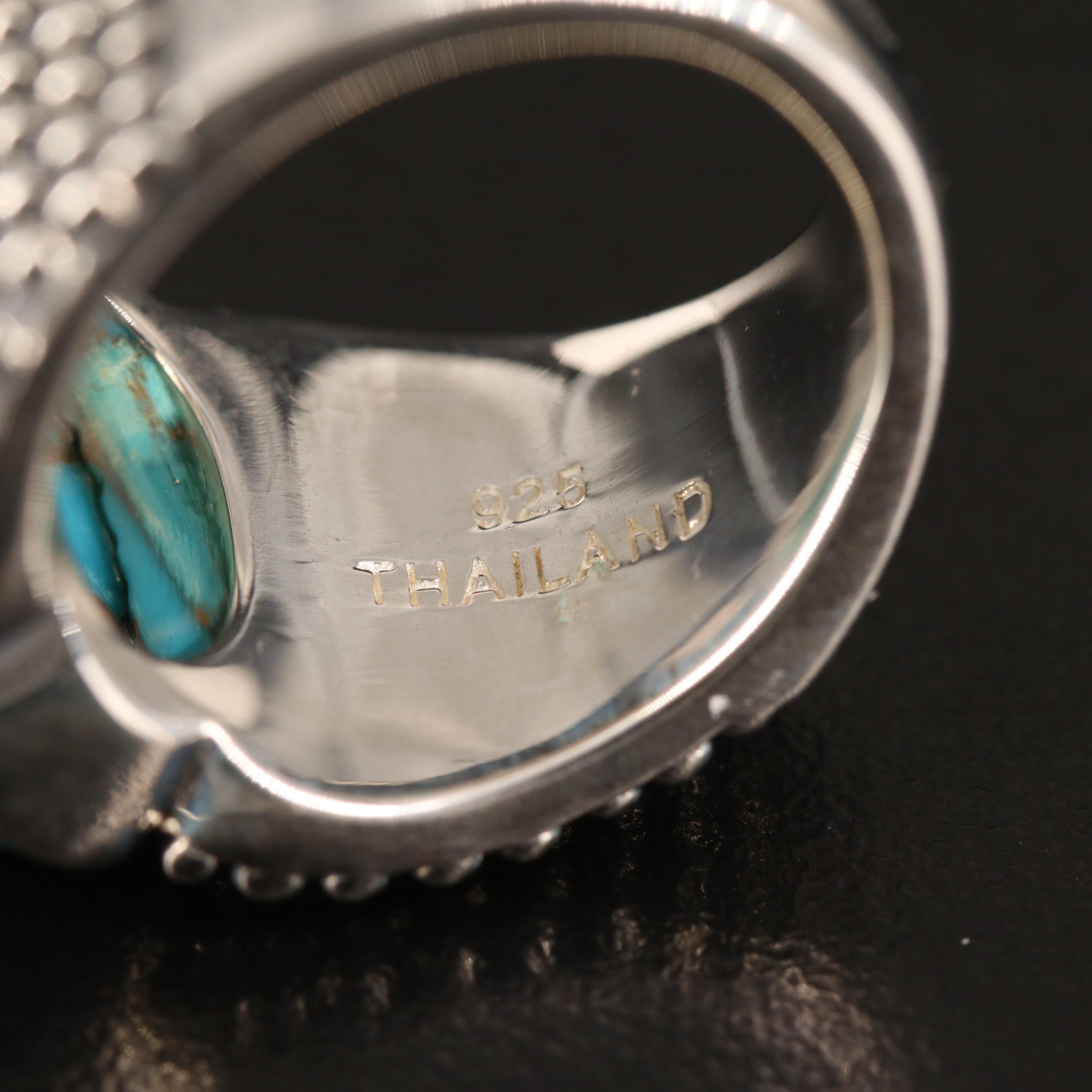 Michael Dawkins Sterling Turquoise Ring