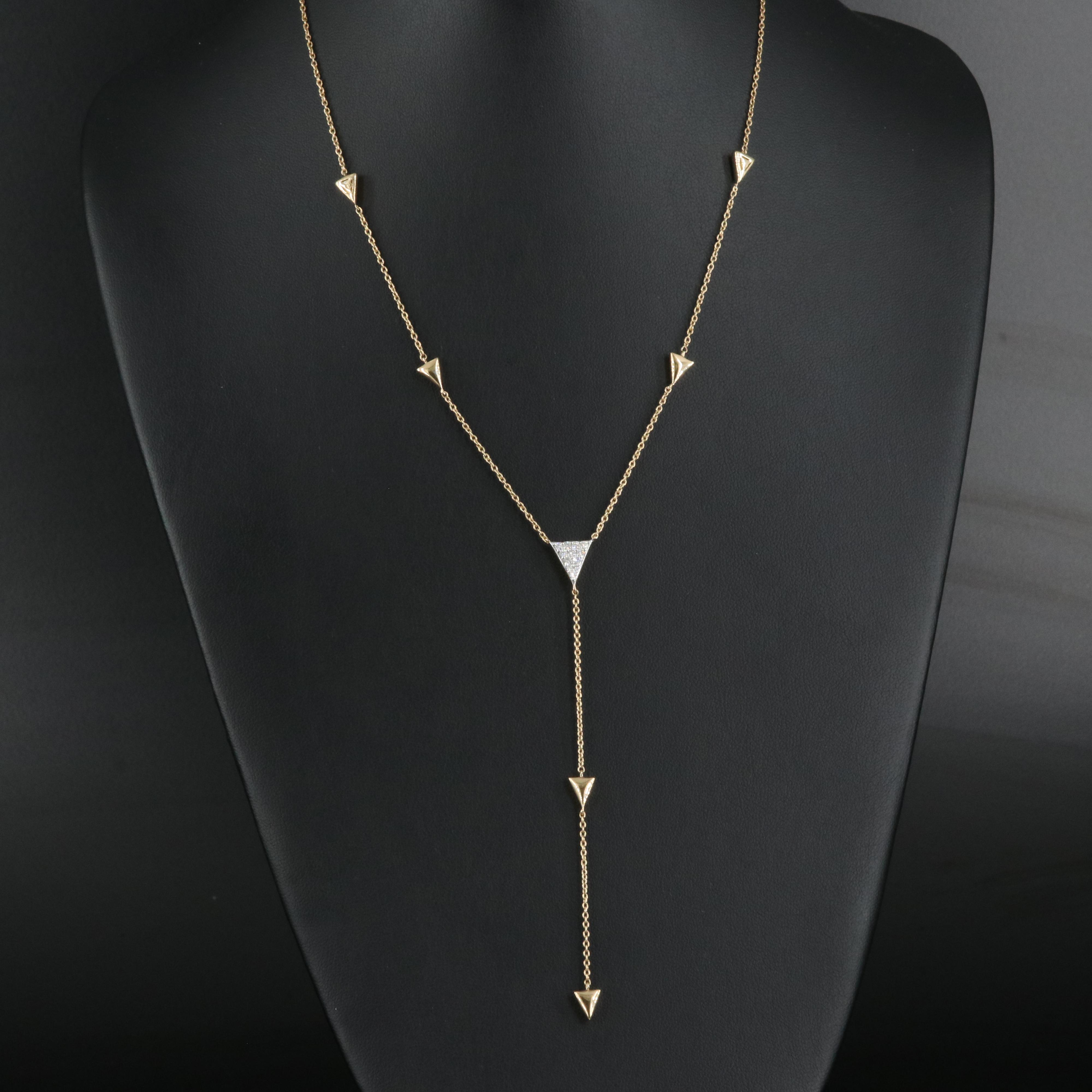 Sterling Diamond Y Necklace